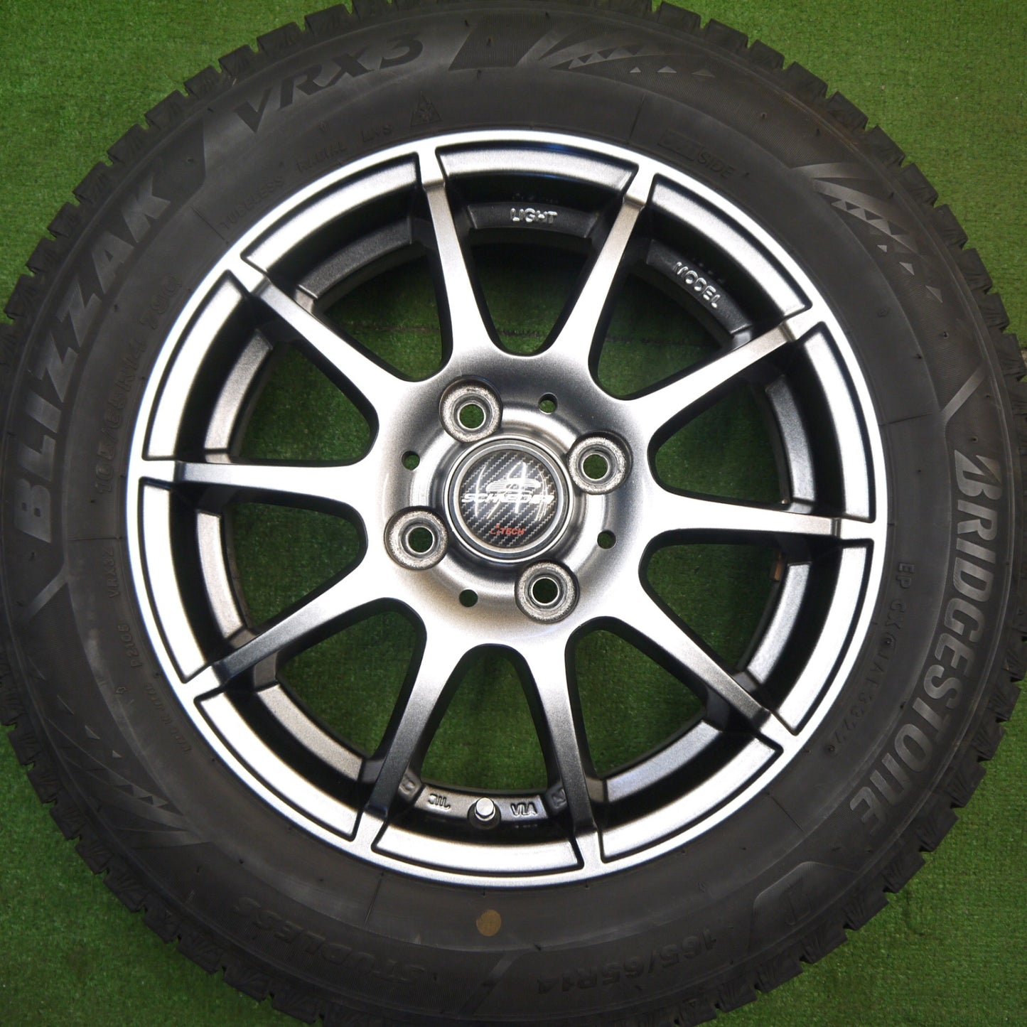 4本価格!22年★スタッドレス 165/65R14 ブリヂストン ブリザック VRX3 SCHNEIDER シュナイダー 14インチ ソリオ ハスラー 等 PCD100/4H★5041603Hス