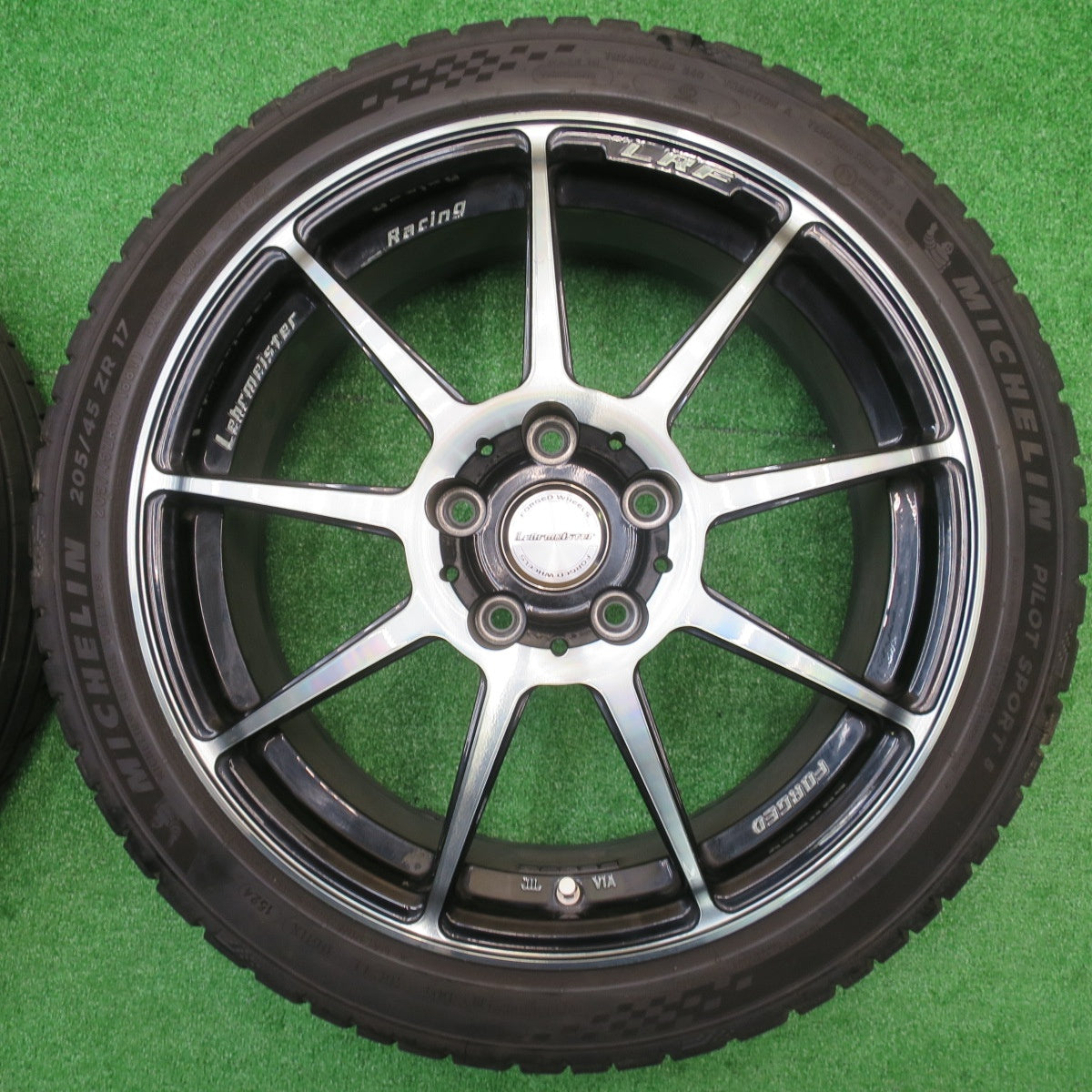 4本価格!24年★LEHRMEISTER RACING LRF-S9 205/45R17 ミシュラン パイロットスポーツ5 レアマイスター 17インチ PCD114.3/5H★5101608NJノ