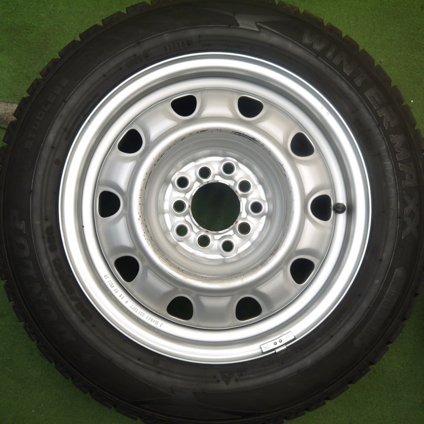 4本価格★スタッドレス 185/65R15 ダンロップ ウインターマックス WM02 スチール ホイール 15インチ PCD100 114.3/5H マルチ★5091602Hス