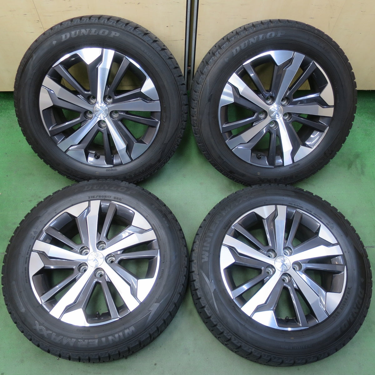 【送料込】美品プジョー2008GT純正ホイール・スタッドレス 215/60R17 バリ溝！キレイ！9.5分☆プジョー リフター GT 純正 215/60R17