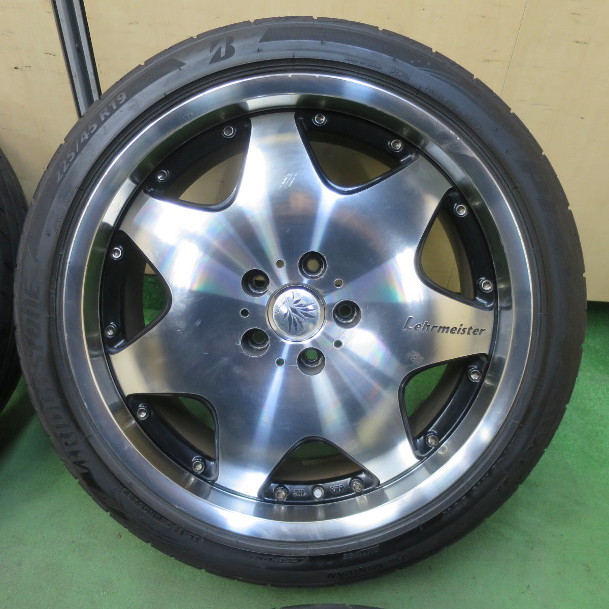 4本価格!23年★Lehrmeister BERTANI 225/45R19 ブリヂストン プレイズ PX-RV2 レアマイスター ベルターニ 19インチ PCD114.3/5H★5092602TTノ
