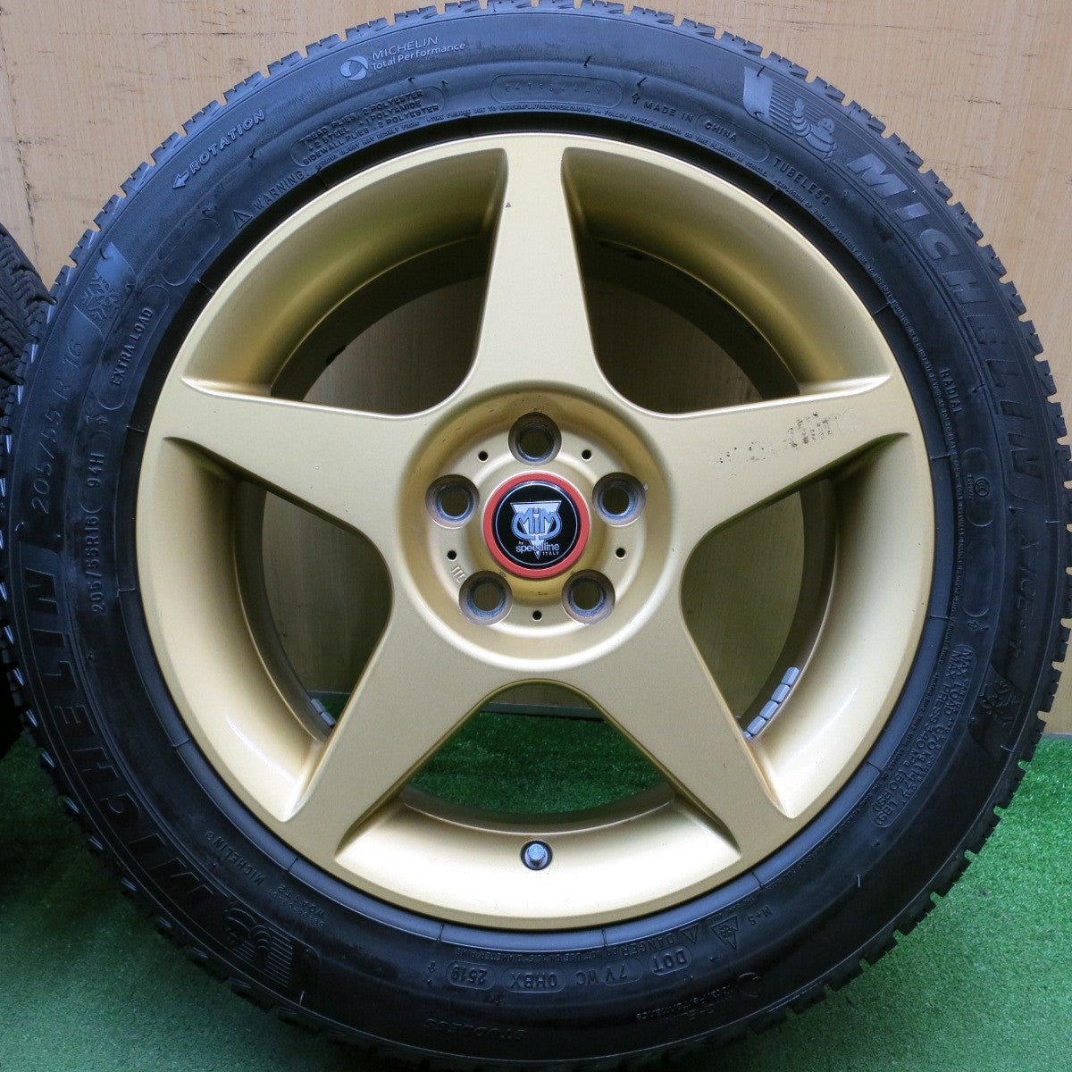 4本価格★SSR speedline MiM 205/55R16 スタッドレス ミシュラン X-ICE3+ スピードライン 16インチ PCD100/5H★5062001HAノ