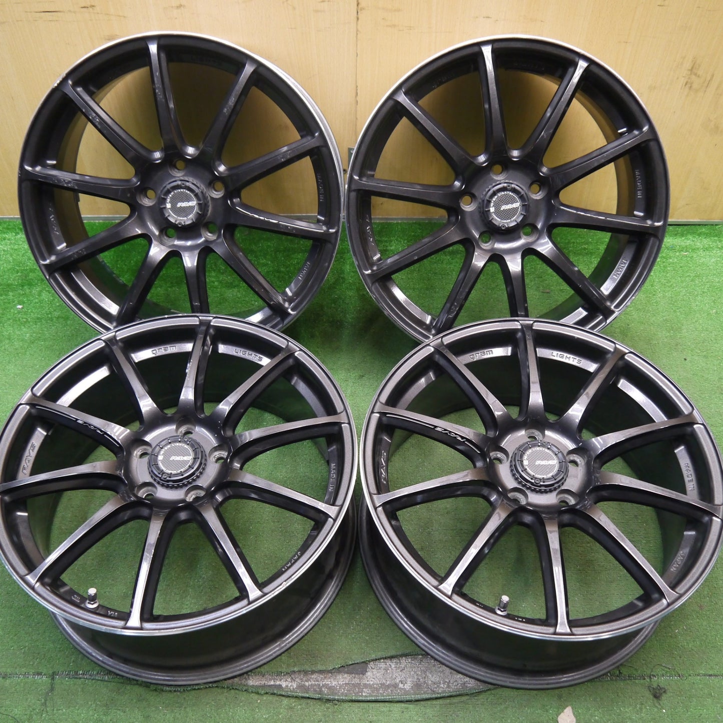 4本価格★RAYS GL-57TRANSCEND gram LIGHTS レイズ グラムライツ トランセンド 18インチ ホイール 18×7.5J PCD114.3/5H★5052704Hホ
