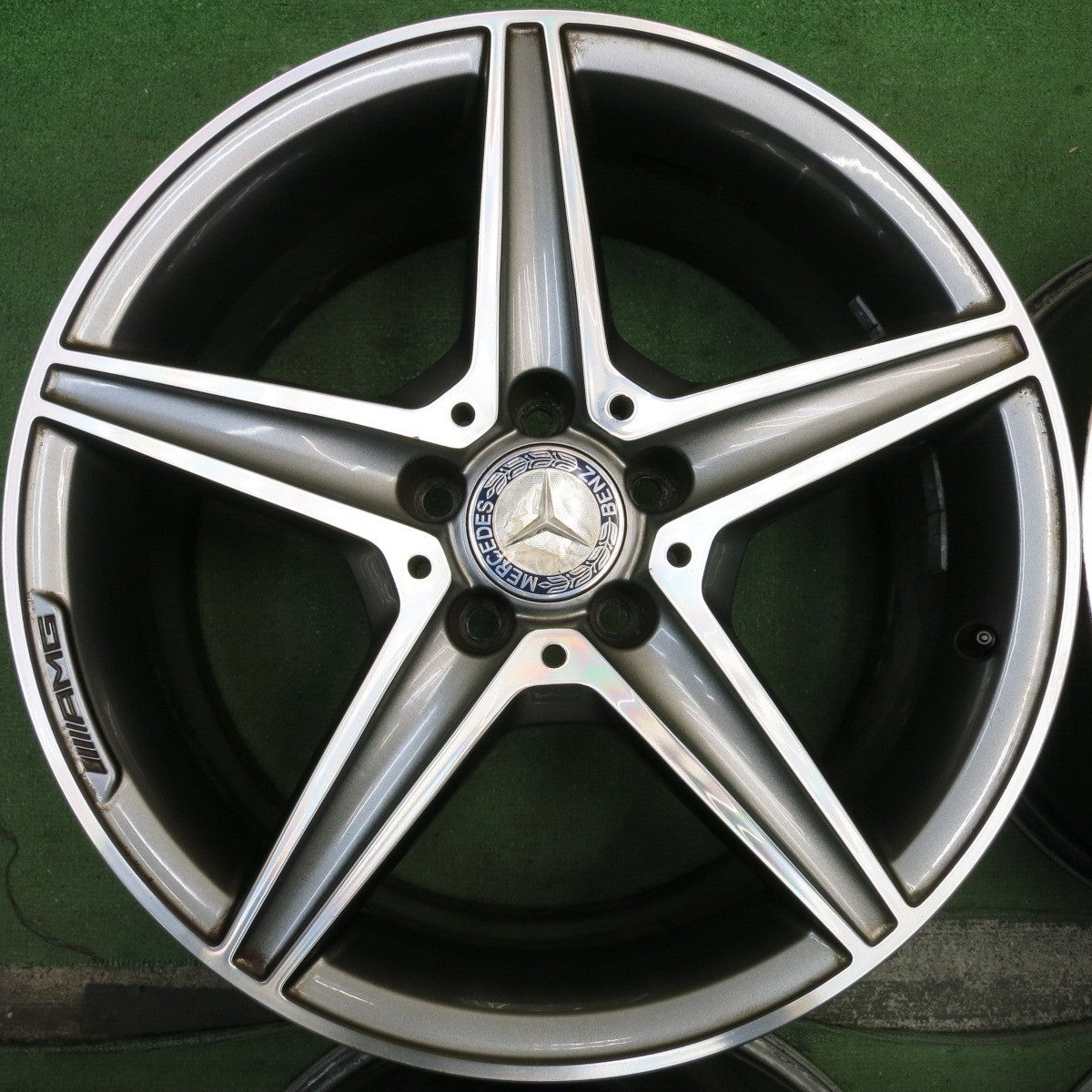 4本価格★ベンツ Cクラス W205 純正 AMG ホイール 18インチ 7.5J×18H2 8.5J×18H2 PCD112/5H★5092507HAホ