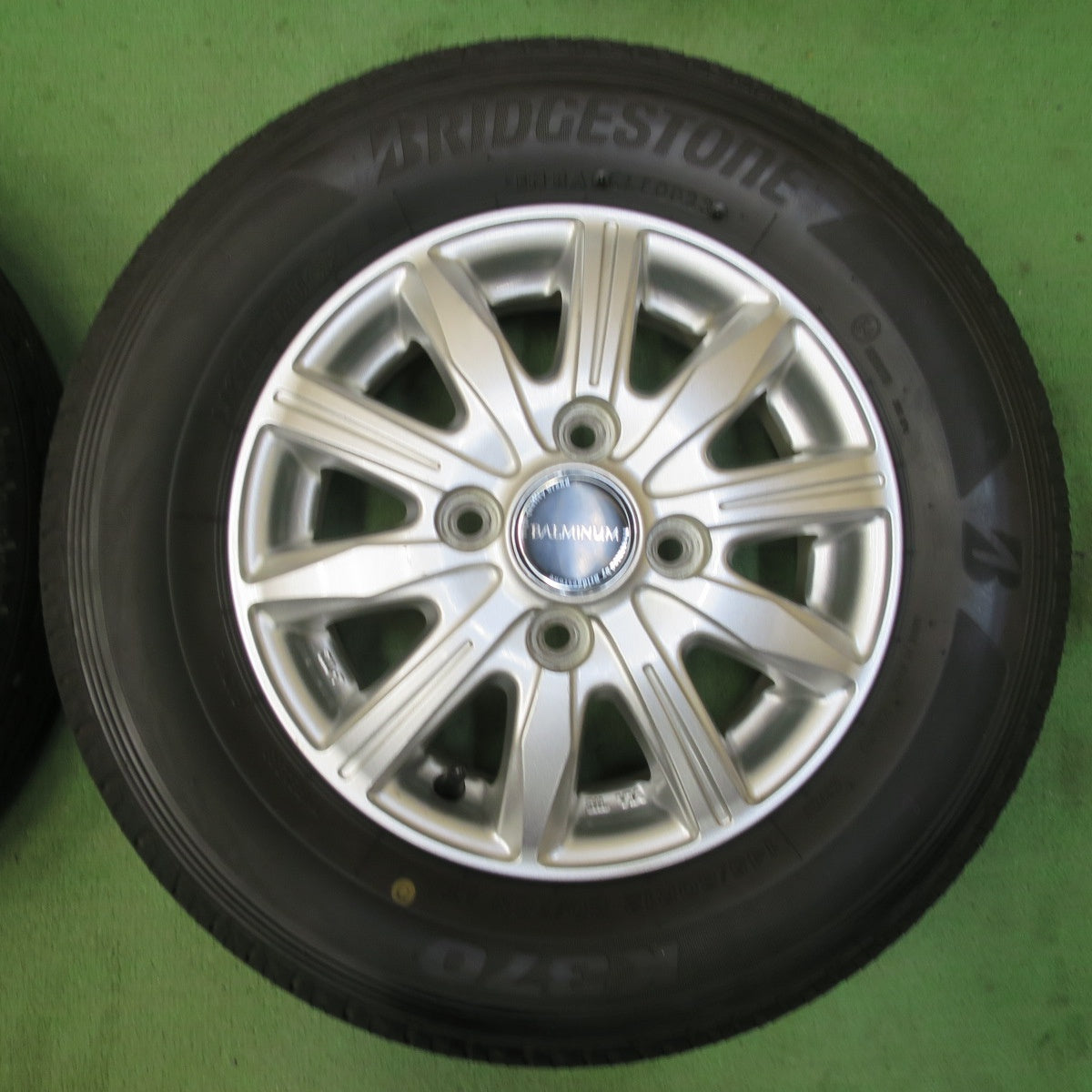 キレイ!23年★145/80R12 80/78N ブリヂストン K370 BALMINUM バルミナ 12インチ PCD100/4H★5052203イノ