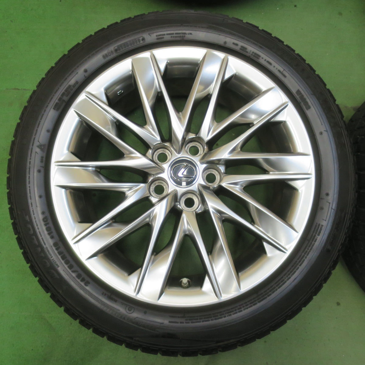 センサー付!バリ溝!キレイ!9分★レクサス LS 純正 245/50R19 スタッドレス ダンロップ ウインターマックス WM02 19インチ PCD120/5H★5053101イス