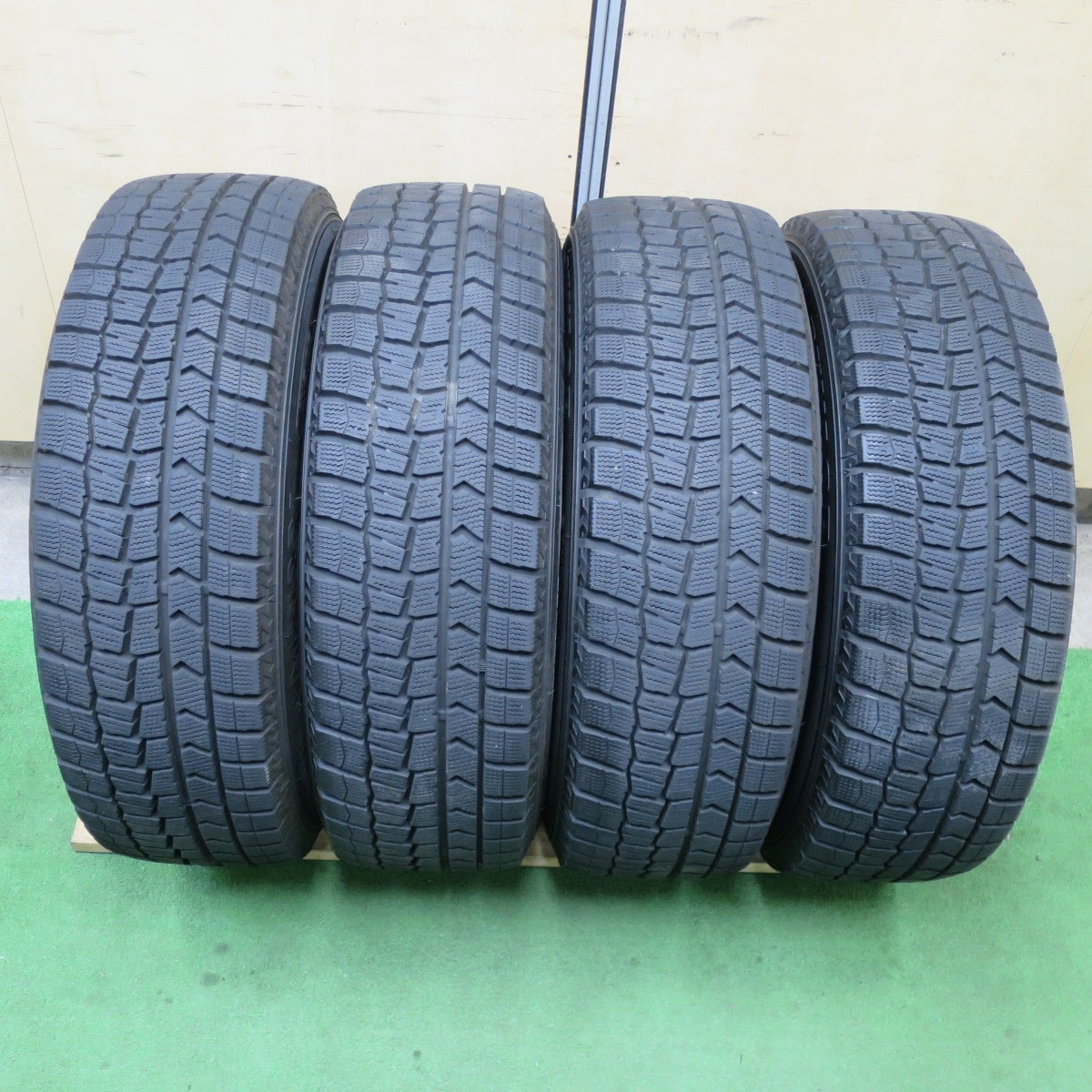 バリ溝!21年!9.5分★スタッドレス 195/65R16 ダンロップ ウインターマックス WM02 SMACK ENKEI AME スマック エンケイ 16インチ PCD100/4H★5052603TTス