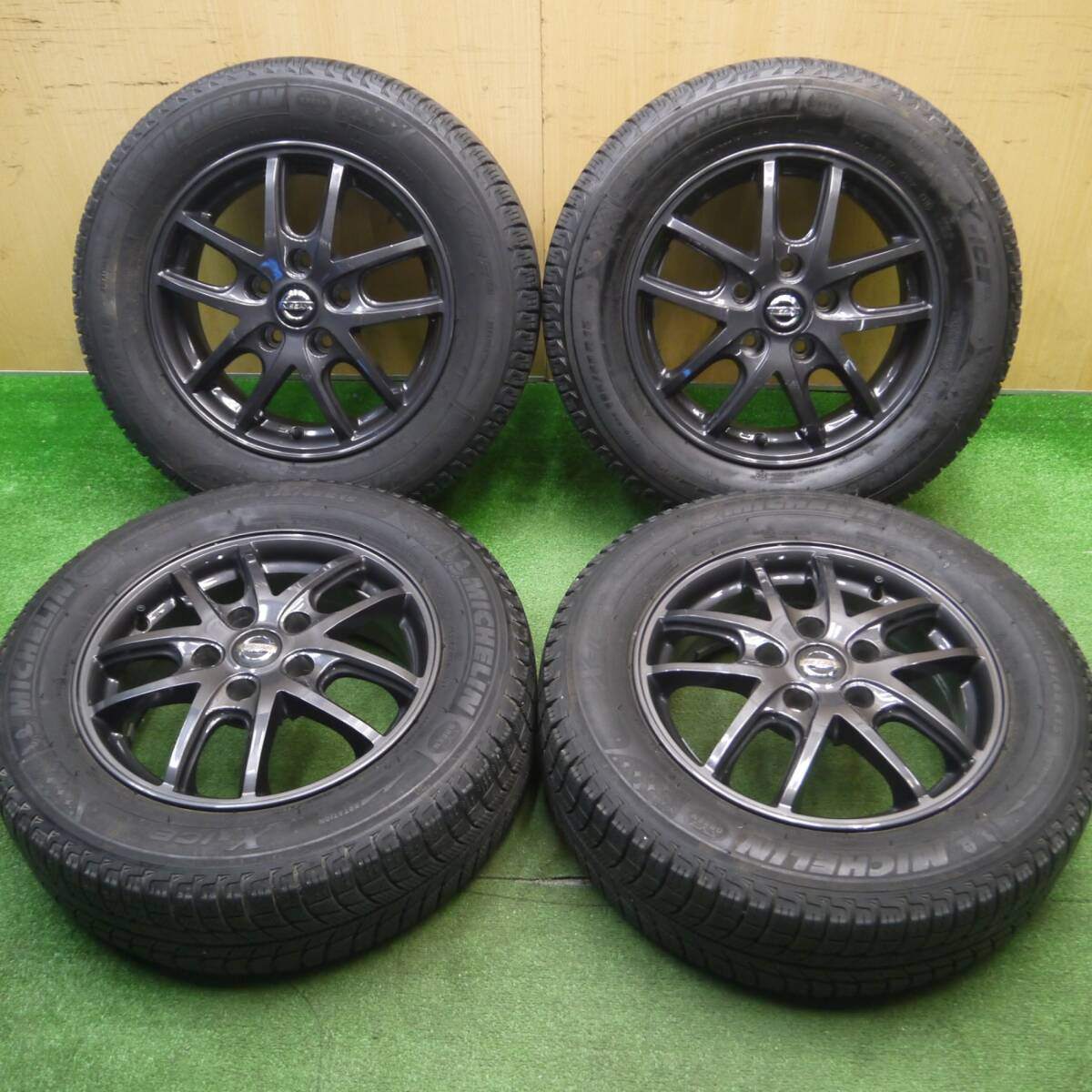 4本価格★日産 C27 セレナ 純正 OP エスティーロ 195/65R15 スタッドレス ミシュラン X-ICE XI3 PCD114.3/5H★5011714Hス