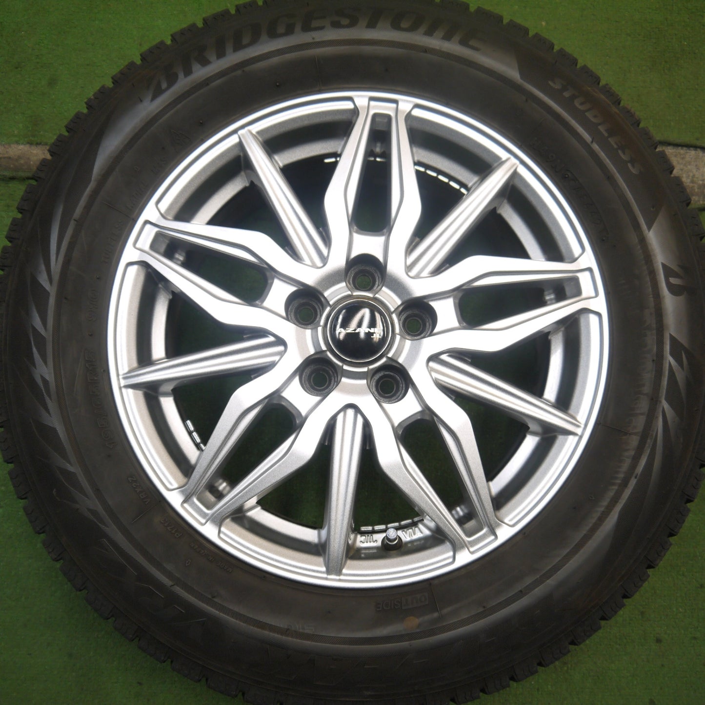 キレイ!21年★プリウス 等 195/65R15 スタッドレス ブリヂストン ブリザック VRX2 AZANE JL アザーネ 15インチ PCD100/5H★5072206Hス