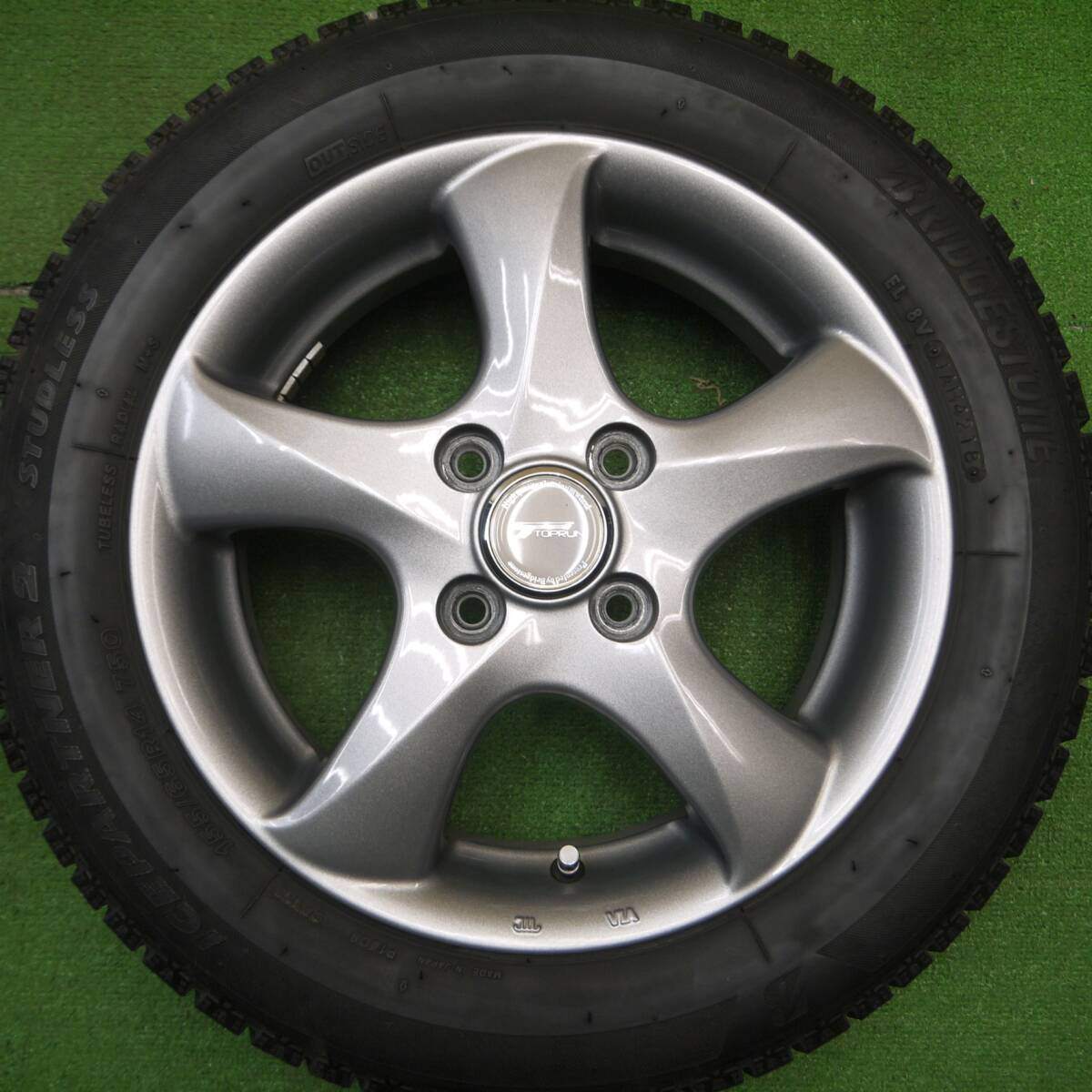 キレイ★スタッドレス 155/65R14 ブリヂストン アイスパートナー2 TOPRUN トップラン 14インチ PCD100/4H★5010709Hス