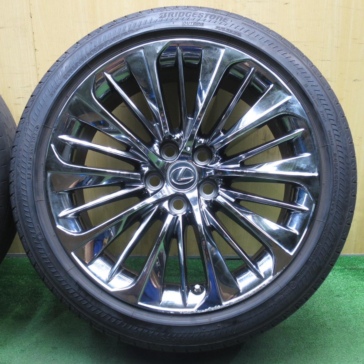 センサー付!バリ溝!24年!9分★レクサス LS オプション 純正 245/45R20 ブリヂストン トランザ T005 RFT 20インチ PCD120/5H★5060701NJノ