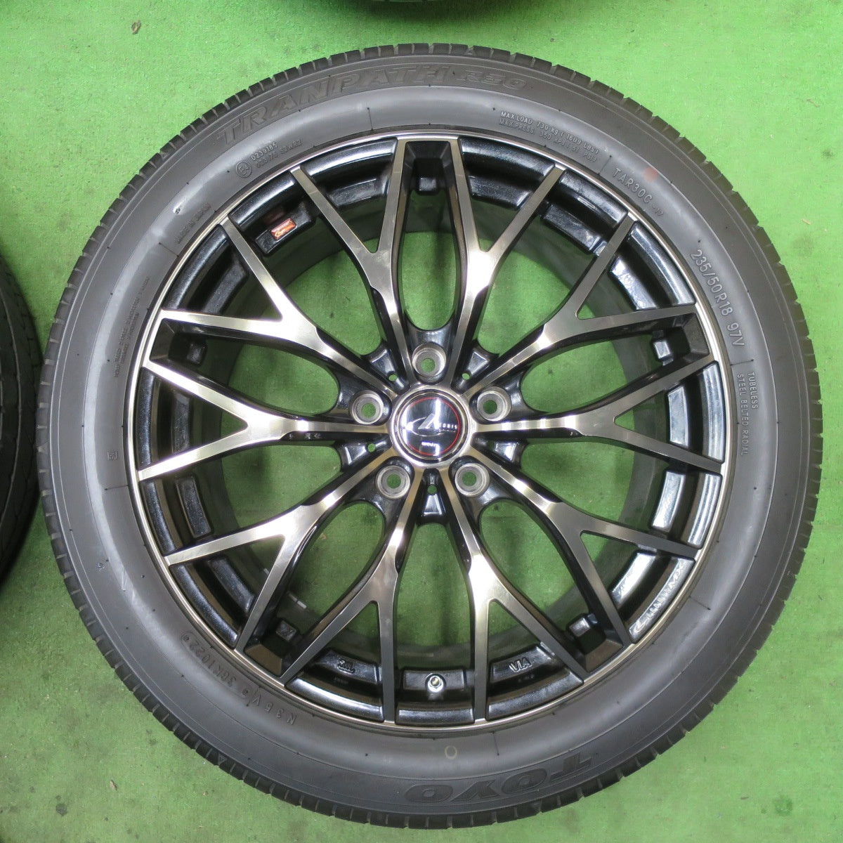 キレイ!22年★LEONIS MX 235/50R18 トーヨー トランパス R30 レオニス 18インチ PCD114.3/5H★5090202TTノ