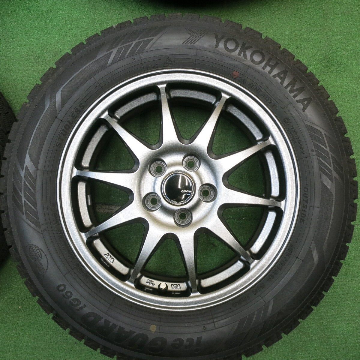 バリ溝!21年!キレイ!9.5分以上★プリウス 等 195/65R15 スタッドレス ヨコハマ アイスガード iG60 ZACK JP-202 MONZA ザック 15インチ PCD100/5H★5041502TNス