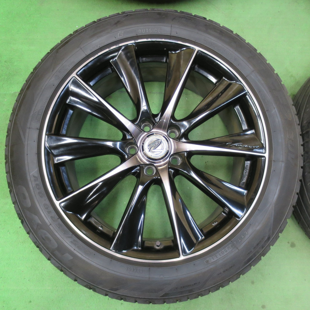 バリ溝!キレイ!9分★RAYS VERSUS BLACKLABEL Epyon 225/55R19 トーヨー プロクセス CF2 SUV レイズ ベルサス ブラックレーベル エピオン 19インチ PCD114.3/5H★5041201イノ