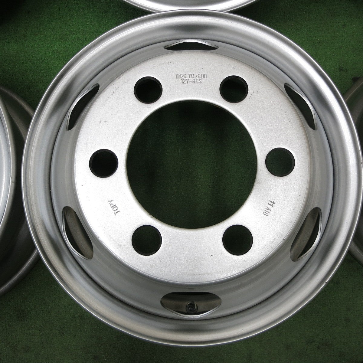 キレイ!6本★トラック TOPY スチール ホイール DM3N 17.5×6.00 127-9CS 17.5インチ トピー PCD222.25/6H★5101102ナホ
