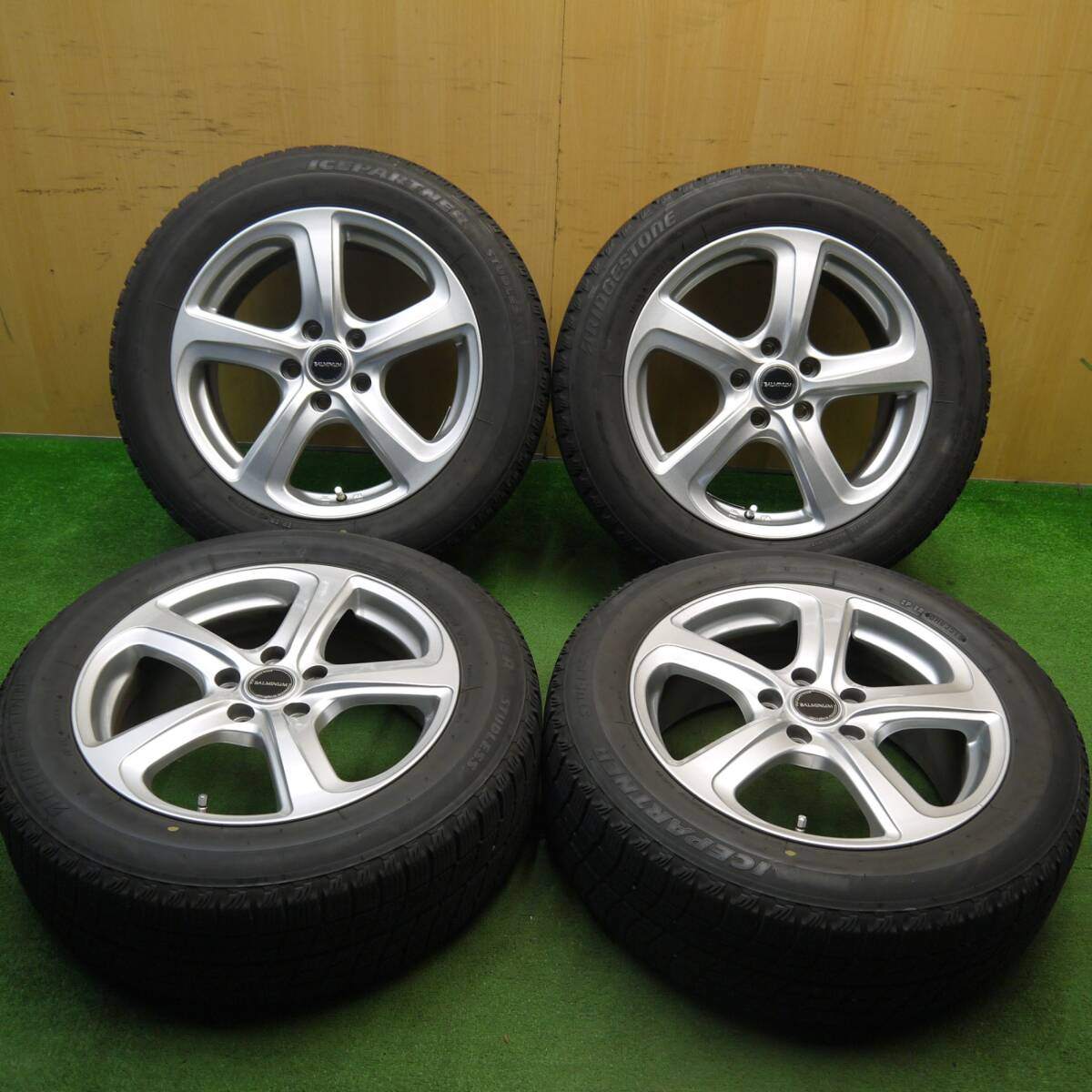 キレイ★スタッドレス 215/60R17 ブリヂストン アイスパートナー2 BALMINUM バルミナ 17インチ PCD114.3/5H★5040709Hス