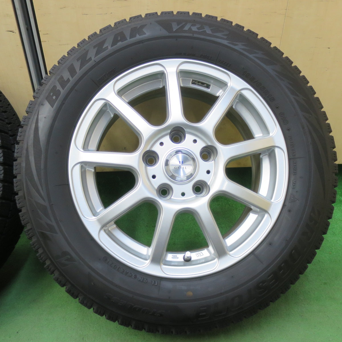 バリ溝!21年!キレイ!9分★スタッドレス 195/65R15 ブリヂストン ブリザック VRX2 GAVIL EUROPEAN 15インチ PCD114.3/5H★5050206イス