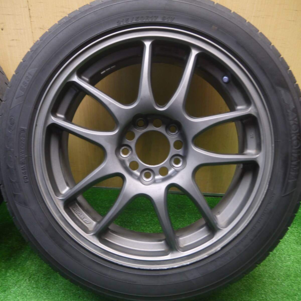 バリ溝 21年 8.5分★WORK EMOTION CR KAI 215/50R17 ヨコハマ ES31 ブリヂストン ネクストリー ワーク PCD114.3/5H★4090906Hノ