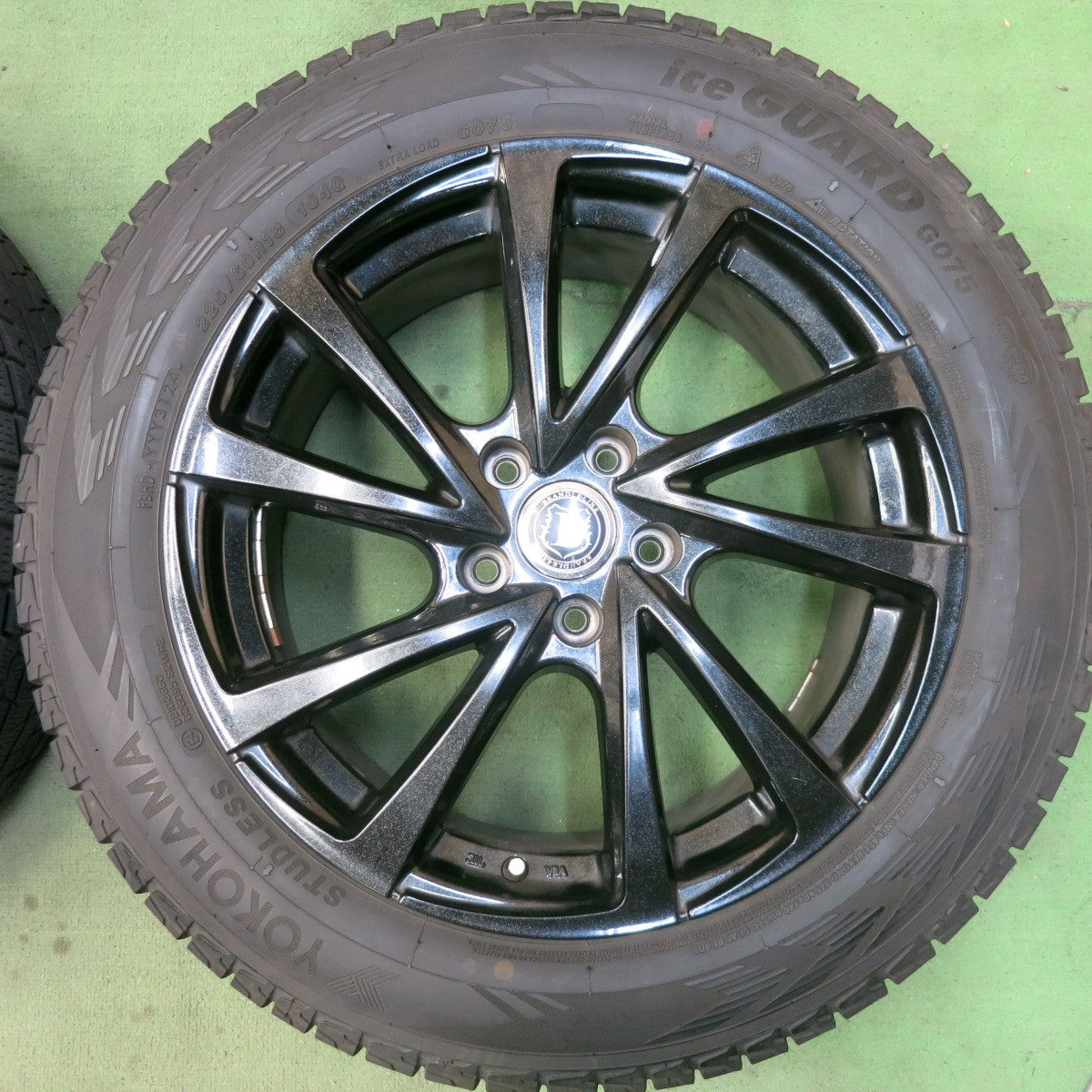 バリ溝!24年!9.5分★スタッドレス 225/60R18 ヨコハマ アイスガード G075 BRANDLE-LINE ブランドルライン 18インチ PCD114.3/5H★5082302SKス