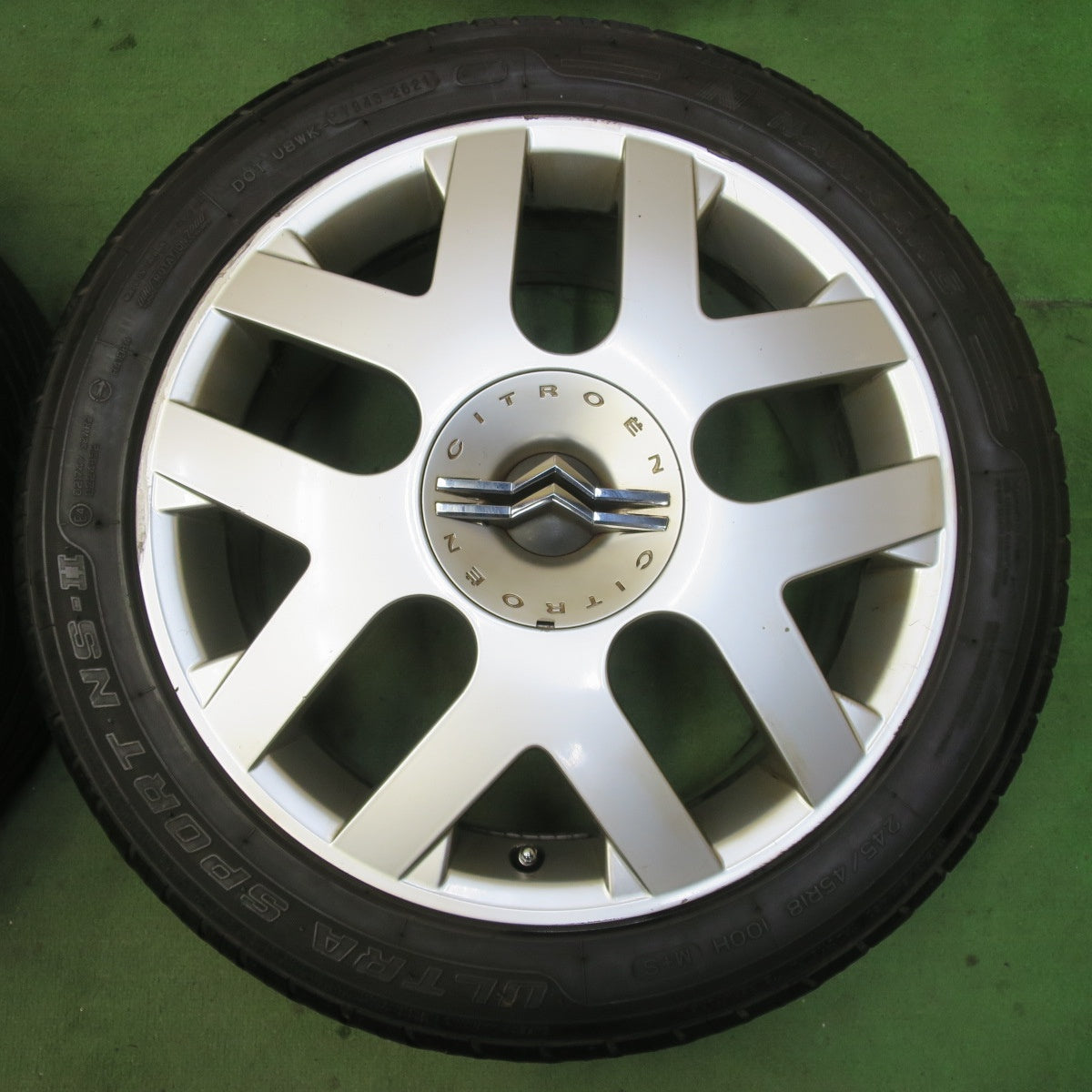 バリ溝!21年!8.5分★シトロエン C6 純正 245/45R18 ナンカン ウルトラスポーツ NS-2 18インチ PCD108/5H★5092704イノ