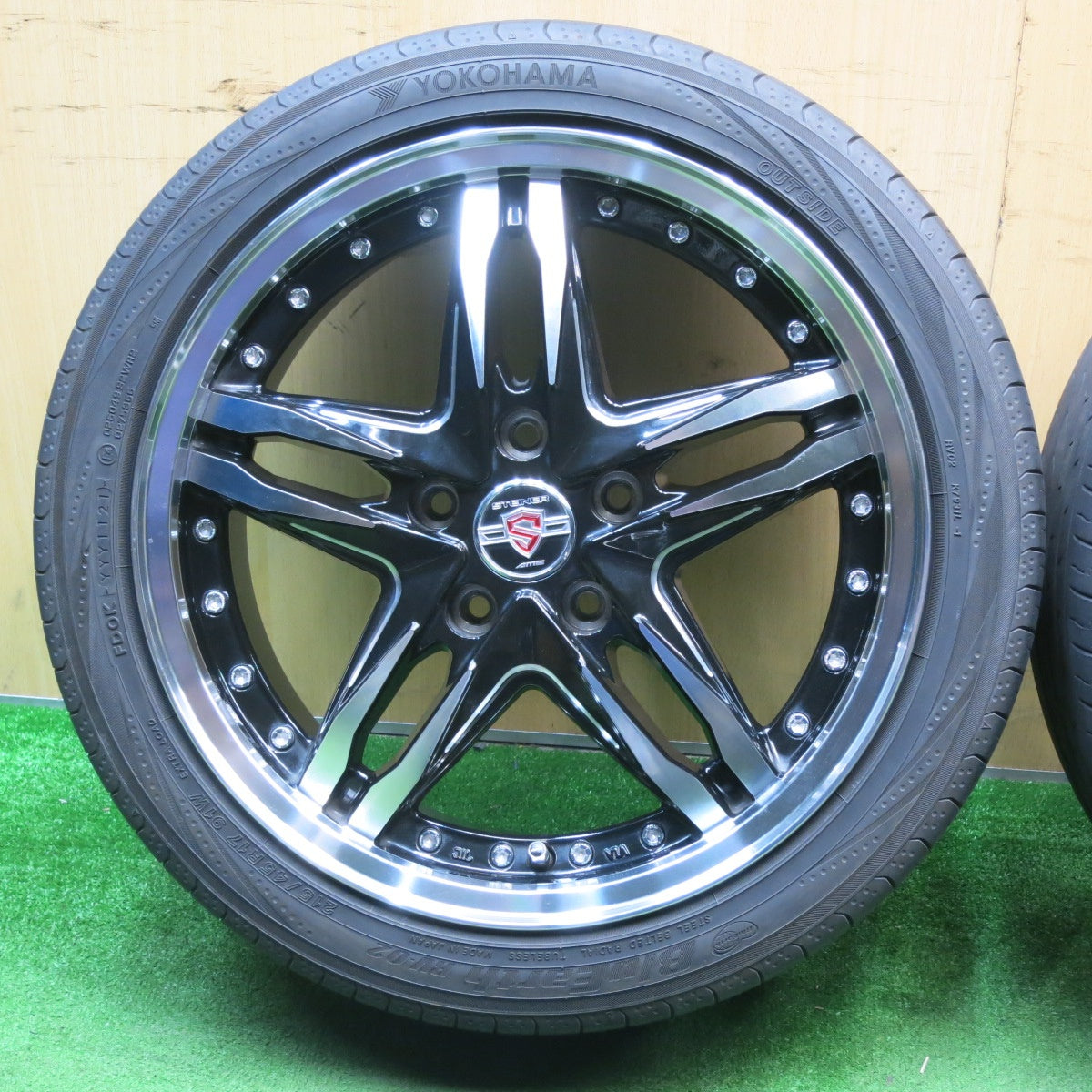キレイ!21年★STEINER LSV AME 215/45R17 ヨコハマ ブルーアース RV-02 17インチ シュタイナー PCD114.3/5H★5042902NJノ