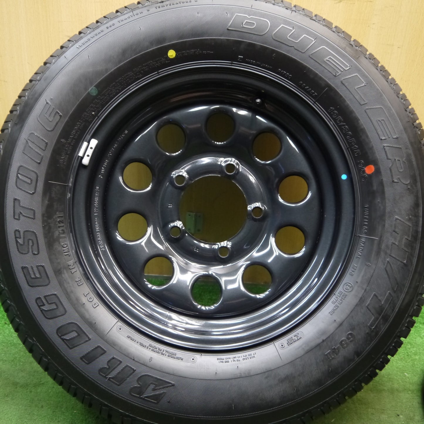 未使用!21年!1本★スズキ JB74W ジムニー シエラ 純正 スチール 195/80R15 ブリヂストン デューラー H/T 684Ⅱ 15インチ PCD139.7/5H★5070901Hノ