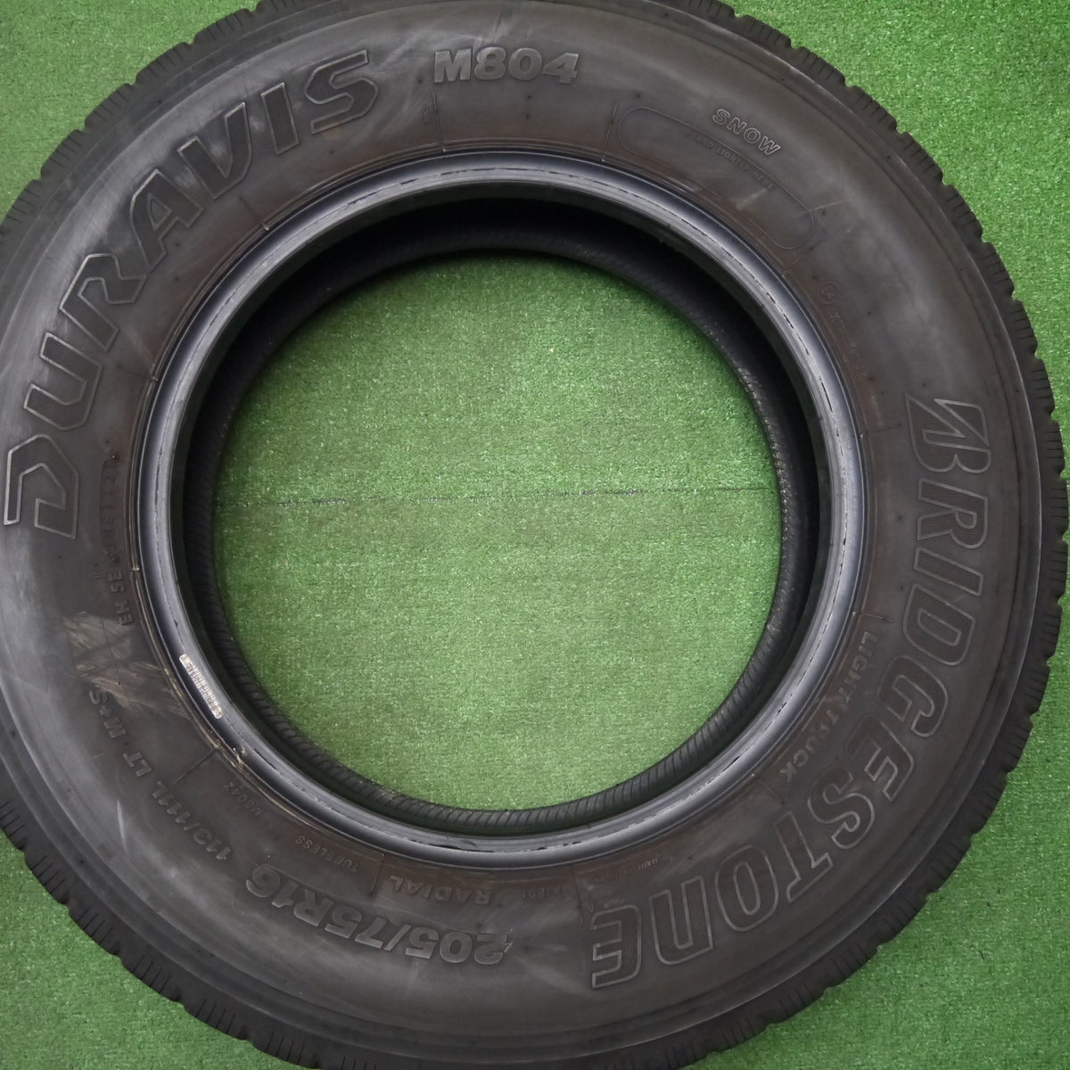 バリ溝!21年!9分!6本★トラック バス タイヤ 205/75R16 113/111L ブリヂストン デュラビス M804 ミックス オールシーズン 16インチ★5121504Hノタ