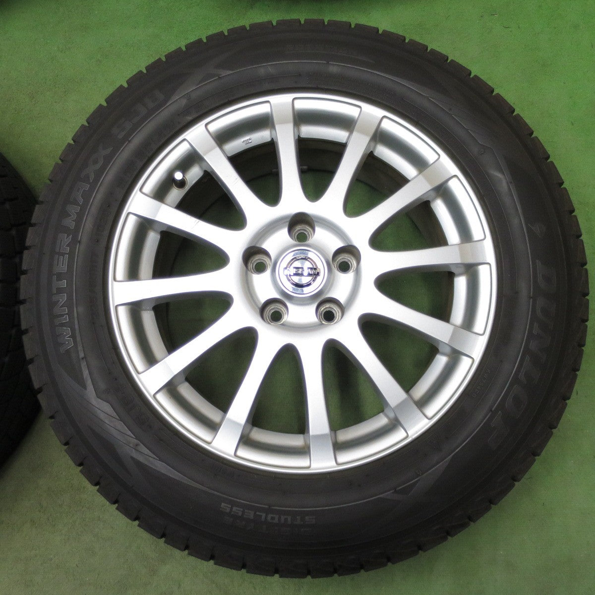 バリ溝!22年!9.5分◎日産 T32 エクストレイル 純正 225/65R17 スタッドレス ダンロップ ウインターマックス SJ8 17インチ PCD114.3/5H◎6101604NGス