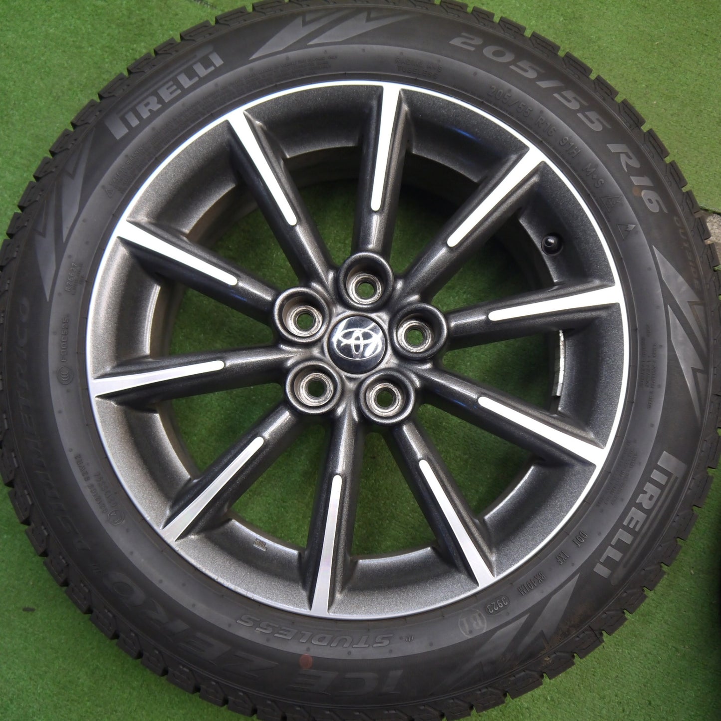 バリ溝!23年!キレイ!9分★トヨタ 86 スバル BRZ 純正 ENKEI 205/55R16 スタッドレス ピレリ アイスゼロ アシンメトリコ 16インチ エンケイ PCD100/5H★5052301Hス