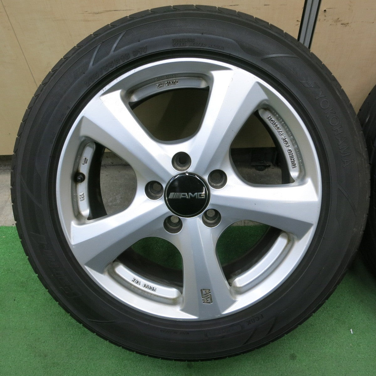 バリ溝!8.5分★ワーゲン 等 MSW O・Z AMG 205/55R16 ヨコハマ Earth-1 16インチ OZ PCD112/5H★5042304ナノ
