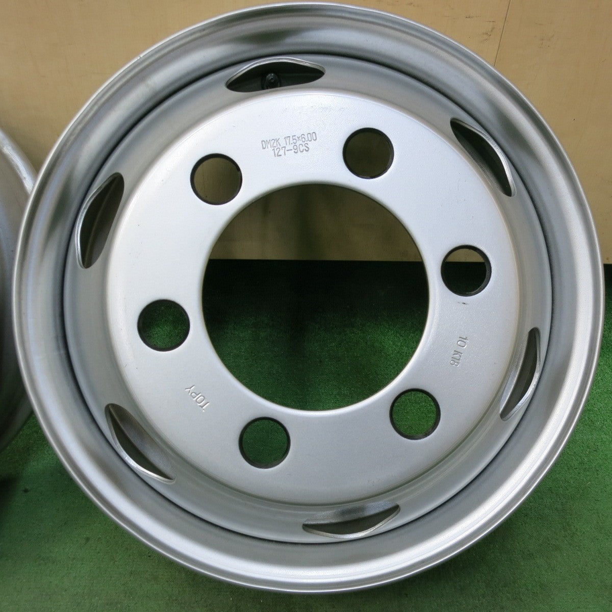 新車外し!ほぼ未使用!6本★トラック TOPY スチール ホイール 17.5インチ 17.5×6.00 127-9CS PCD222.25/6H★5070413SYホ