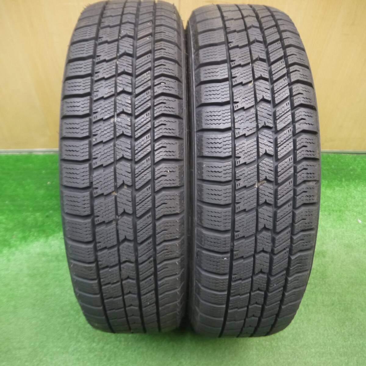 タイヤほぼ未使用!23年!2本★スタッドレス 155/65R14 グッドイヤー アイスナビ8 TOPY スチール ホイール 14インチ PCD100/4H★4120903Hス