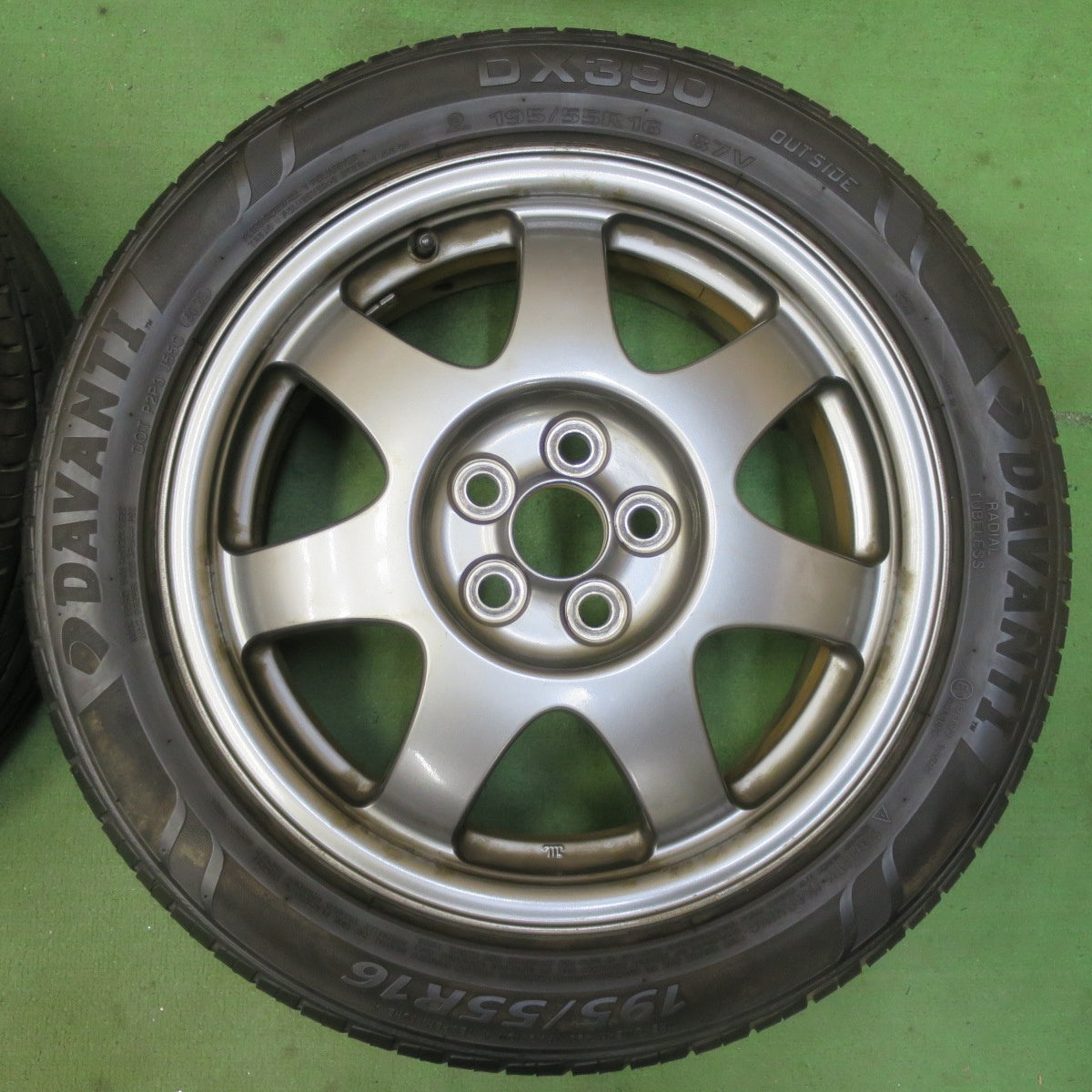 バリ溝!9.5分★トヨタ 20系 プリウス 純正 195/55R16 グッドイヤー EfficientGrip ECO hybrid EG01 ダヴァンティ DX390 16インチ PCD100/5H★5070309イノ