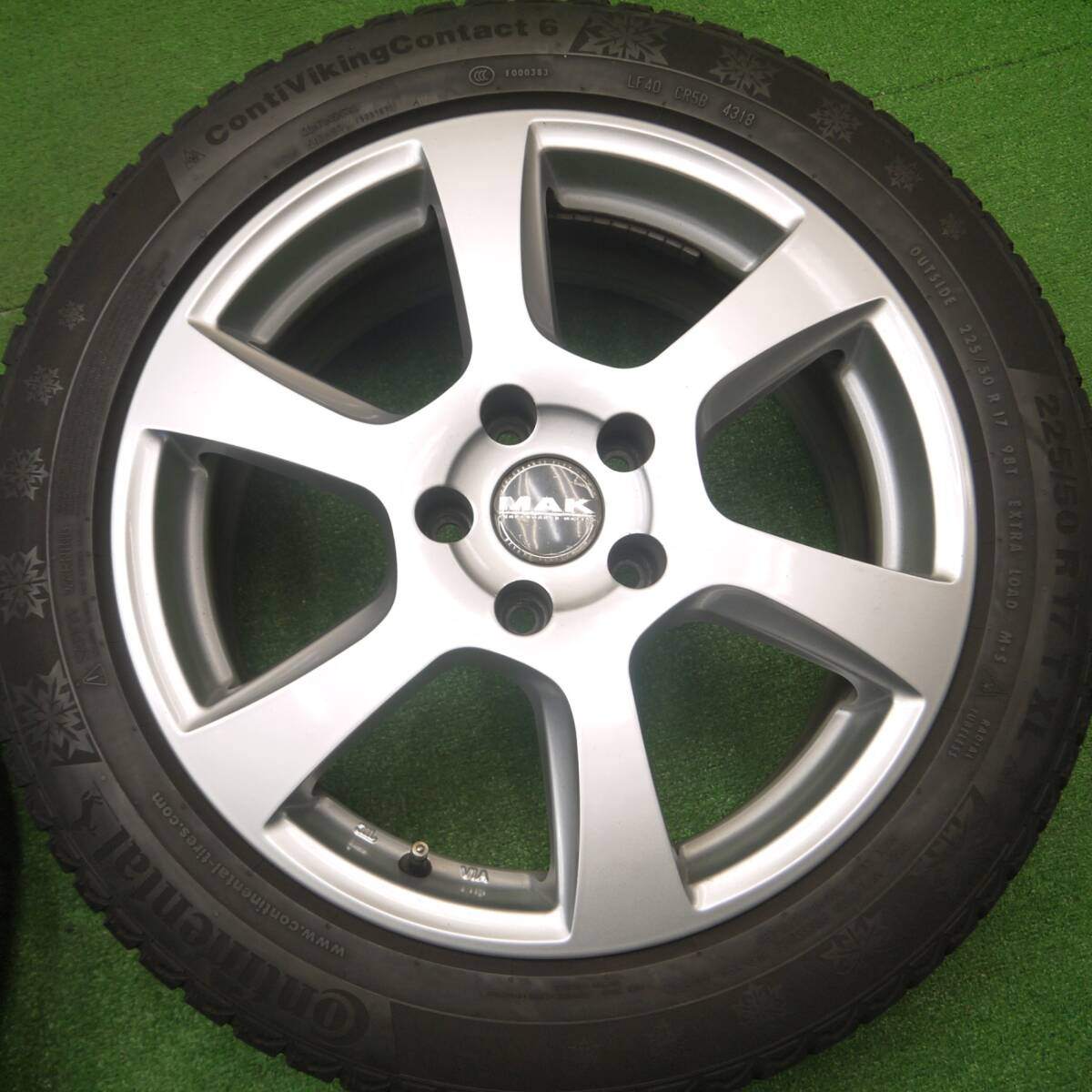 4本価格★アウディ 等 MAK VINCI 225/50R17 スタッドレス コンチネンタル コンチバイキング コンタクト6 PCD112/5H★4092703Hス