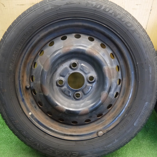 4本価格!23年◎155/65R14 ダンロップ エナセーブ RV505 スチール ホイール 14インチ PCD100/4H◎6072707Hノ