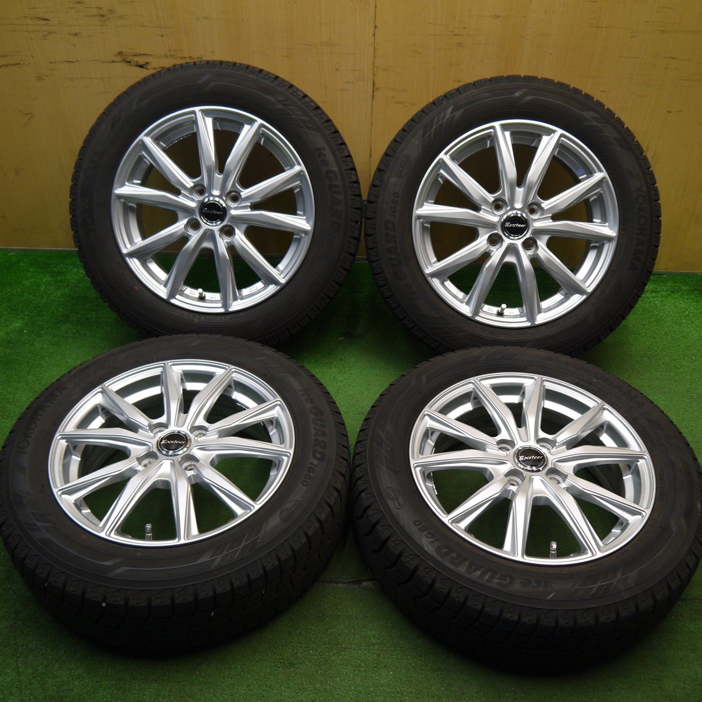 バリ溝!23年!キレイ!ほぼ10分★スタッドレス 175/65R15 ヨコハマ アイスガード iG60 Exsteer エクスター 15インチ PCD100/4H★5042208Hス