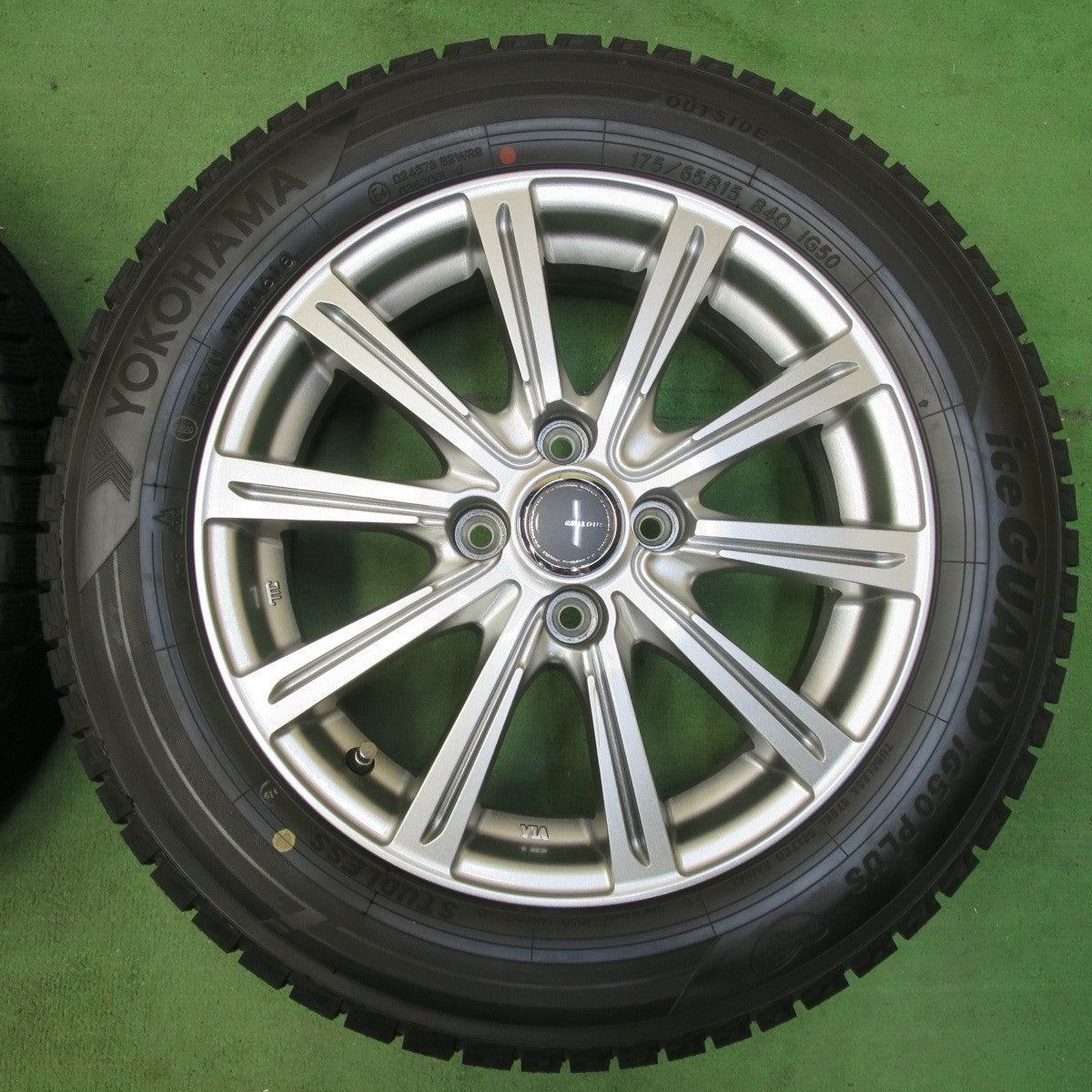 超バリ溝!キレイ!ほぼ10分★スタッドレス 175/65R15 ヨコハマ アイスガード iG50 プラス MiLLOUS ミルアス 15インチ PCD100/4H★5042509イス
