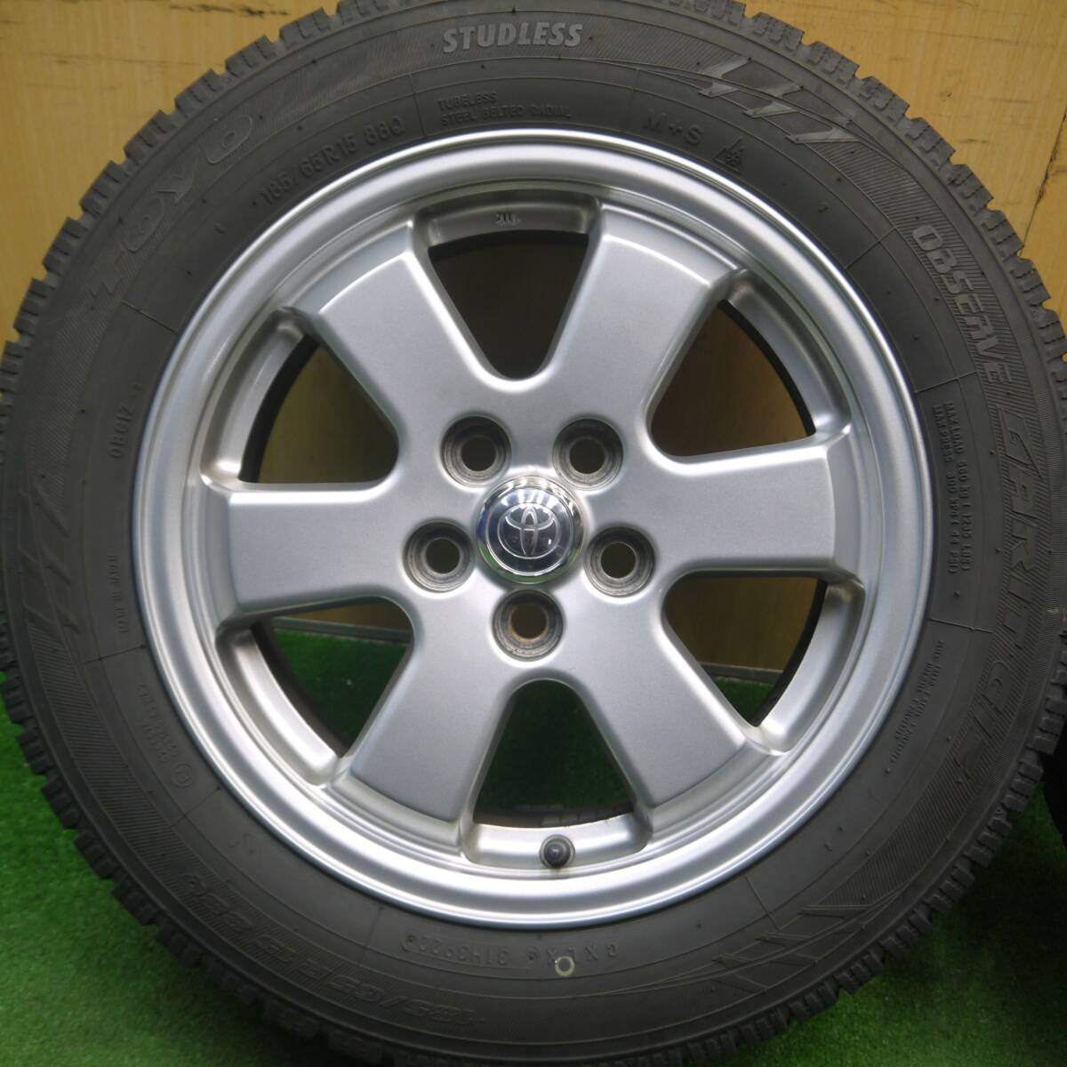 キレイ!22年★トヨタ 20系 プリウス 純正 185/65R15 スタッドレス トーヨー オブザーブ ガリット GIZ 15インチ PCD100/5H★5022513Hス
