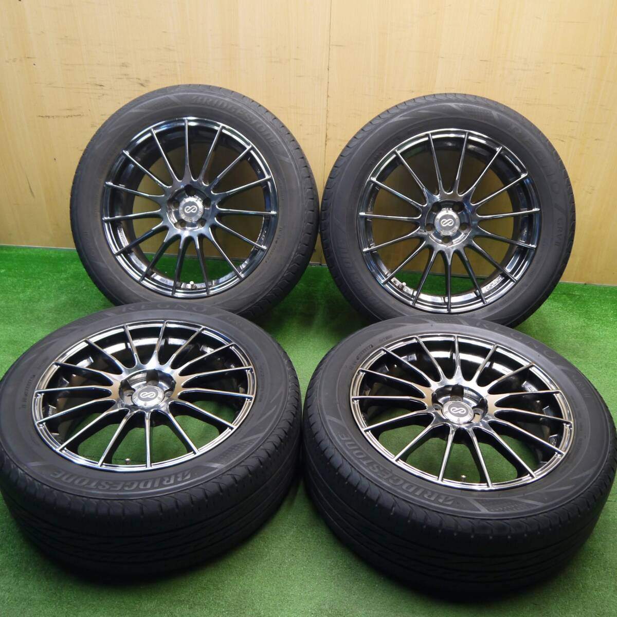 4本価格★ENKEI RS05 XV フォレスター 等 225/55R18 ブリヂストン レグノ GRV2 エンケイ 18インチ PCD100/5H★5031807Hノ