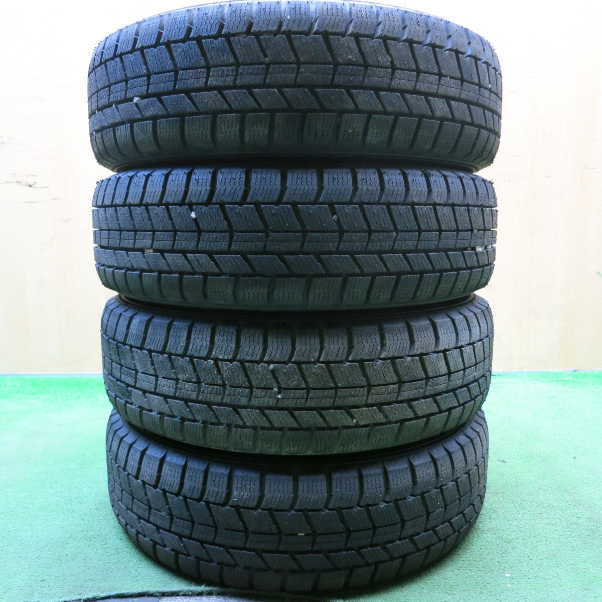 タイヤほぼ未使用!24年★スタッドレス 155/65R14 オートバックス ノーストレック N5 SIBILLA NEXT L-5 シビラ 14インチ PCD100/4H★5061308HAス