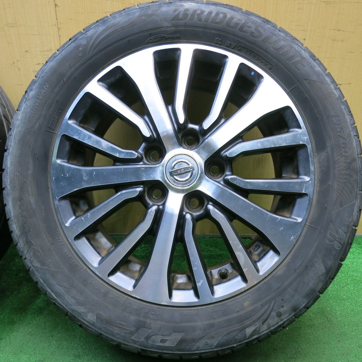 バリ溝!22年!9分★日産 C26 セレナ ハイウェイスター 純正 195/60R16 ブリヂストン プレイズ PX-RV2 16インチ PCD114.3/5H★5061602AKノ