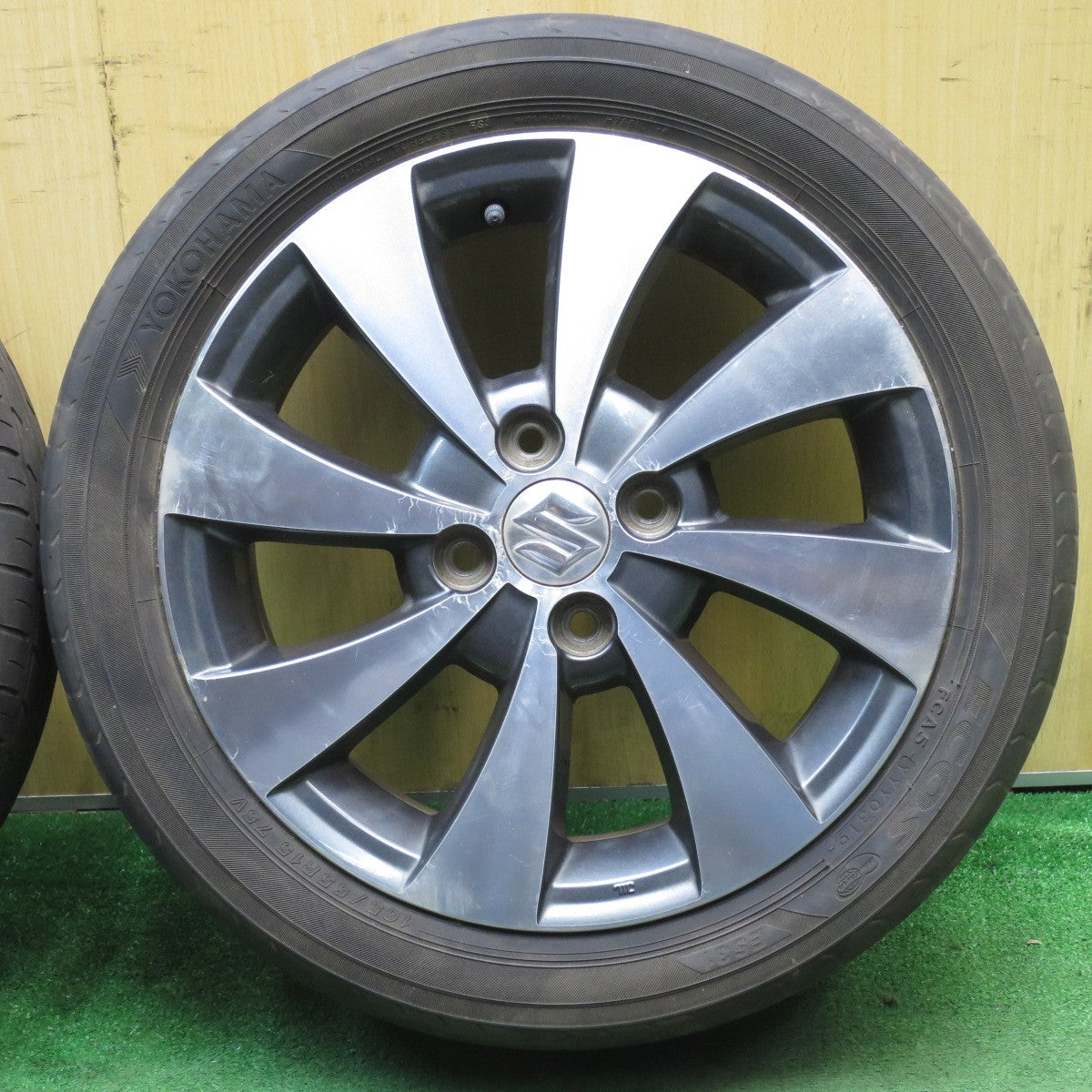 4本価格★スズキ MH23S ワゴンR 純正 165/55R15 ヨコハマ エコス ES31 15インチ PCD100/4H★5060206NJノ