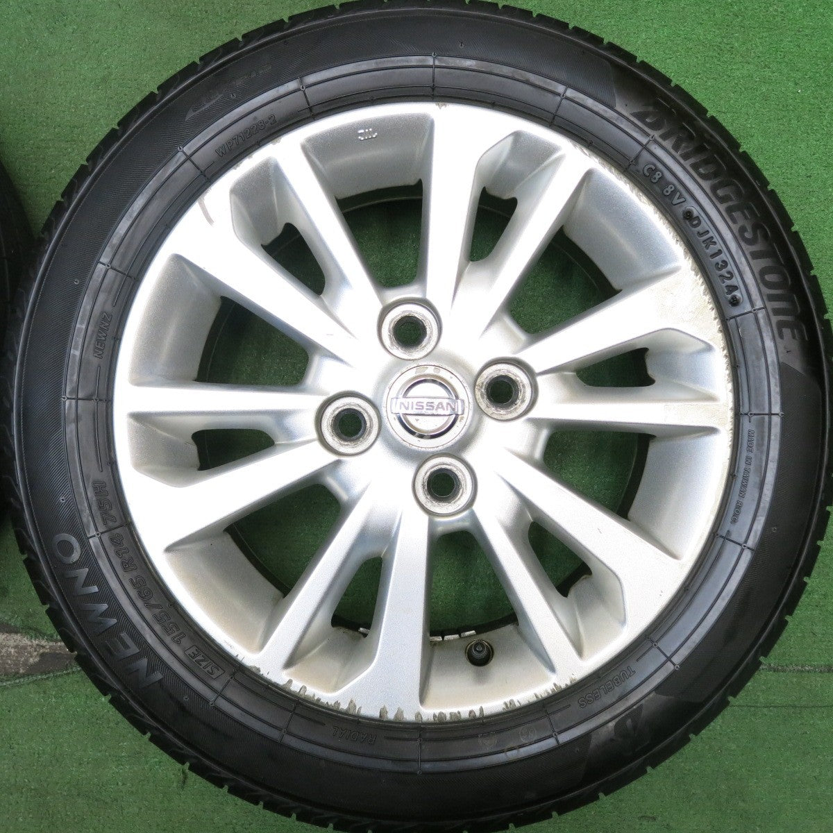 バリ溝!24年!8.5分★日産 デイズ ルークス 純正 155/65R14 ダンロップ エナセーブ EC204 ブリヂストン NEWNO 14インチ PCD100/4H★5062802HAノ
