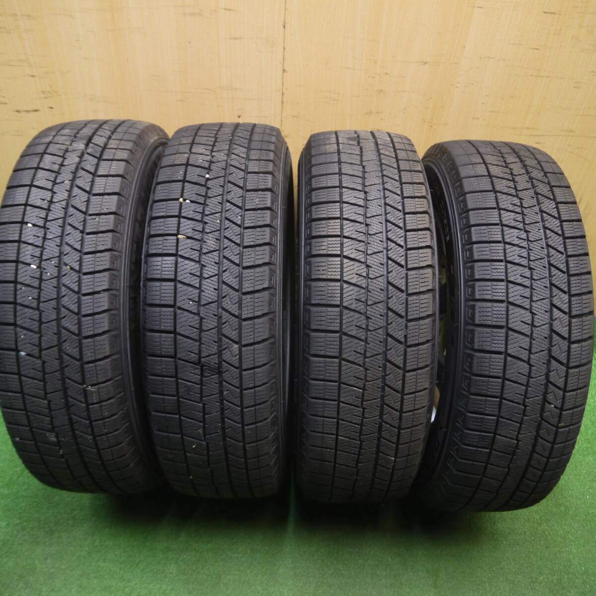 バリ溝!20年!キレイ!9.5分★スタッドレス 185/65R15 ダンロップ ウインターマックス03 STYTZ 15インチ PCD100/4H★4121608Hス