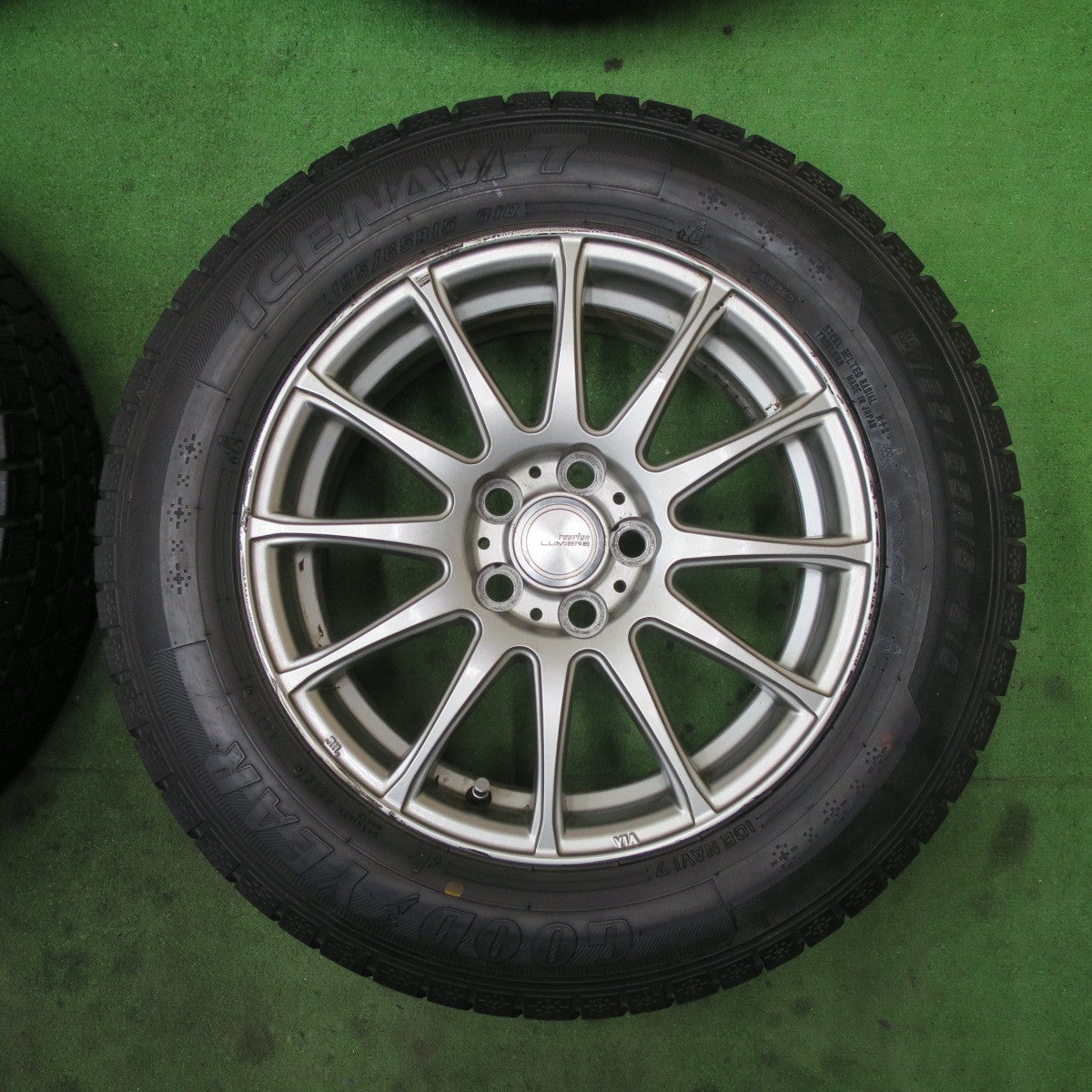 バリ溝!9分★プリウス 等 195/65R15 スタッドレス グッドイヤー アイスナビ7 ravrion LUMIERE ラブリオン 15インチ PCD100/5H★5092301TTス