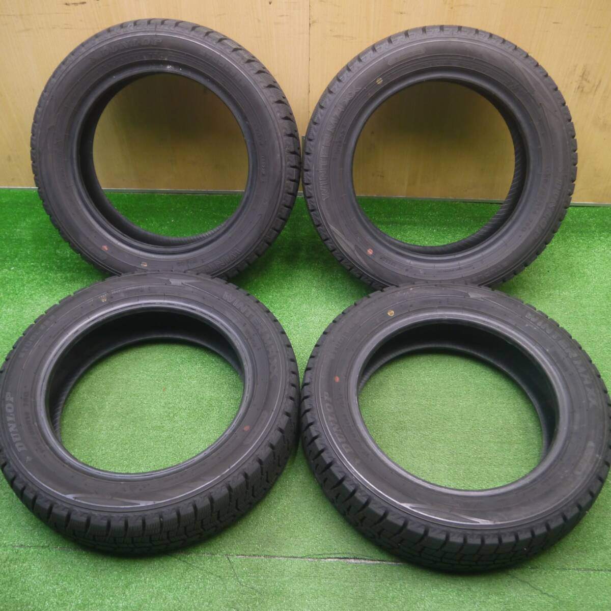 超バリ溝!22年!ほぼ10分★スタッドレス 155/65R14 ダンロップ ウインターマックス WM02 タイヤ 14インチ N-BOX ワゴンR タント ムーヴ等★4110602Hスタ