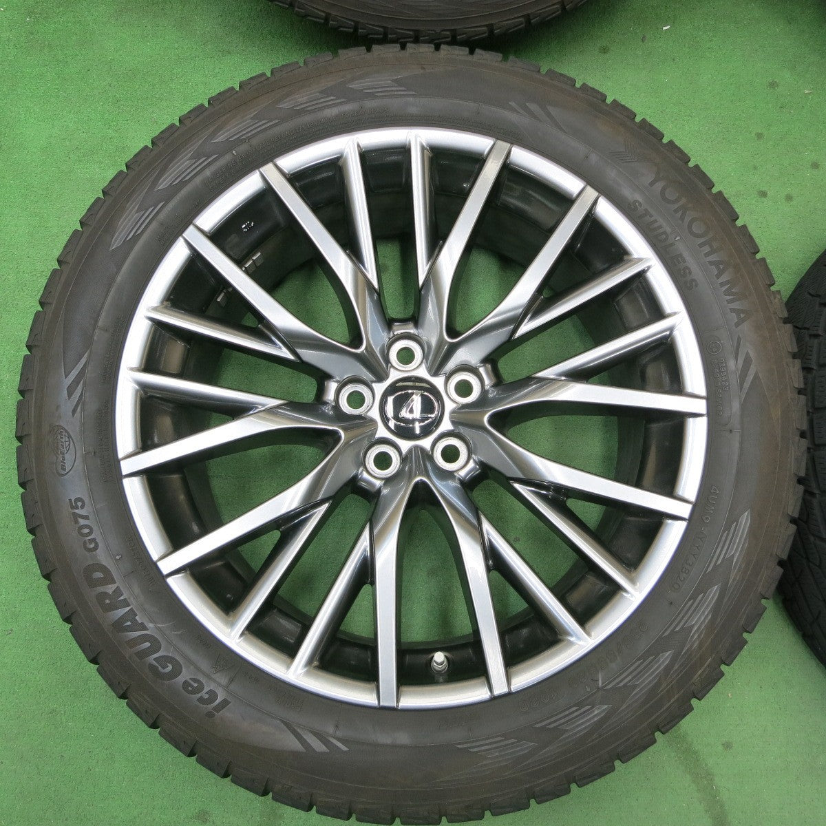 センサー付!キレイ★レクサス RX Fスポーツ 純正 235/55R20 スタッドレス ヨコハマ アイスガード G075 20インチ PCD114.3/5H★5040201ナス