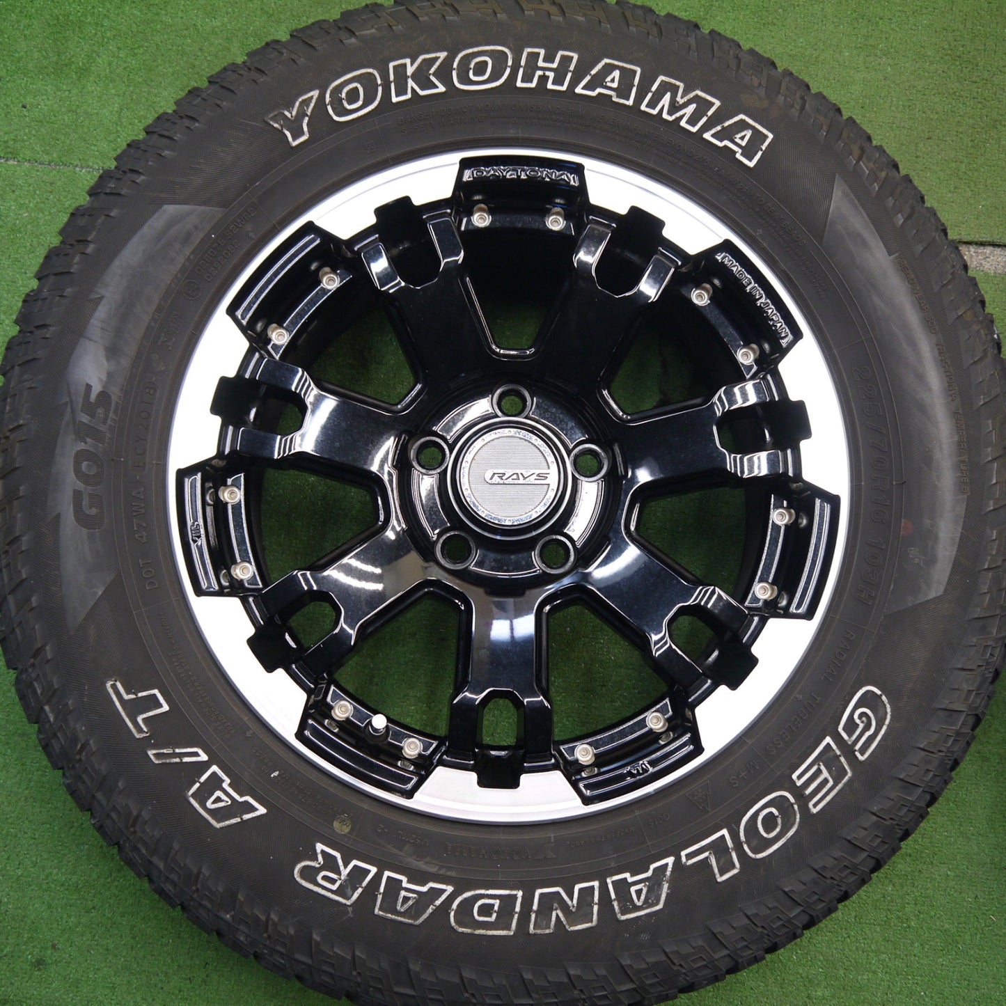 バリ溝!キレイ!9.5分★RAYS DAYTONA FDX-F7 225/70R16 ヨコハマ ジオランダー A/T G015 16インチ レイズ デイトナ PCD114.3/5H★5051209Hノ