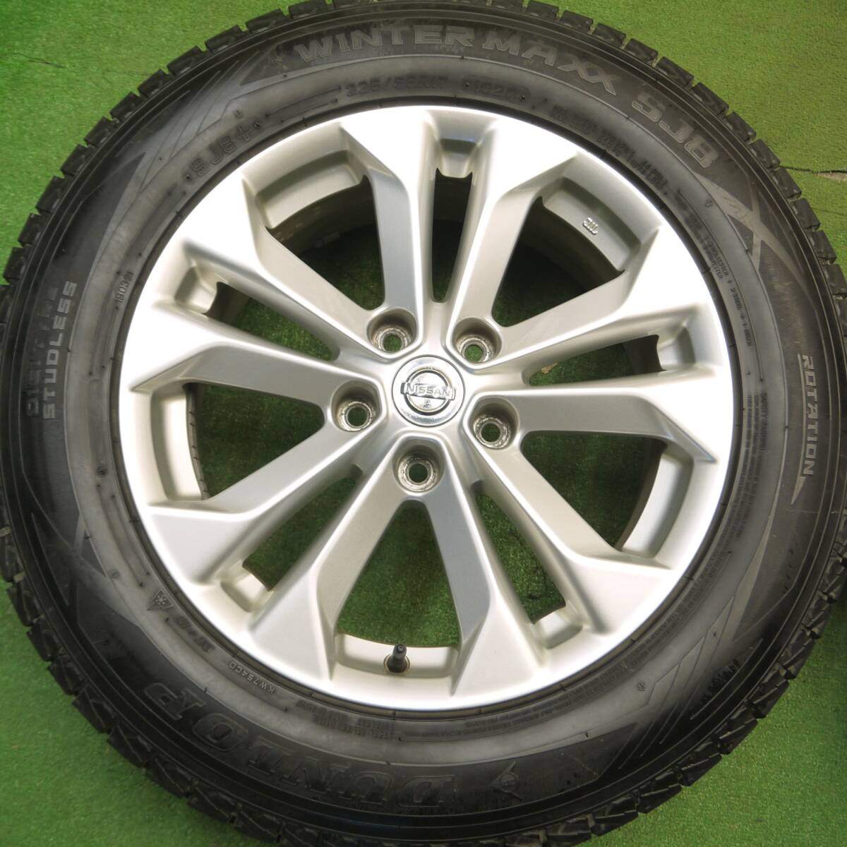 バリ溝!21年!キレイ!9分★日産 T32 エクストレイル 純正 225/65R17 スタッドレス ダンロップ ウインターマックス SJ8 17インチ PCD114.3/5H★5012903Hス