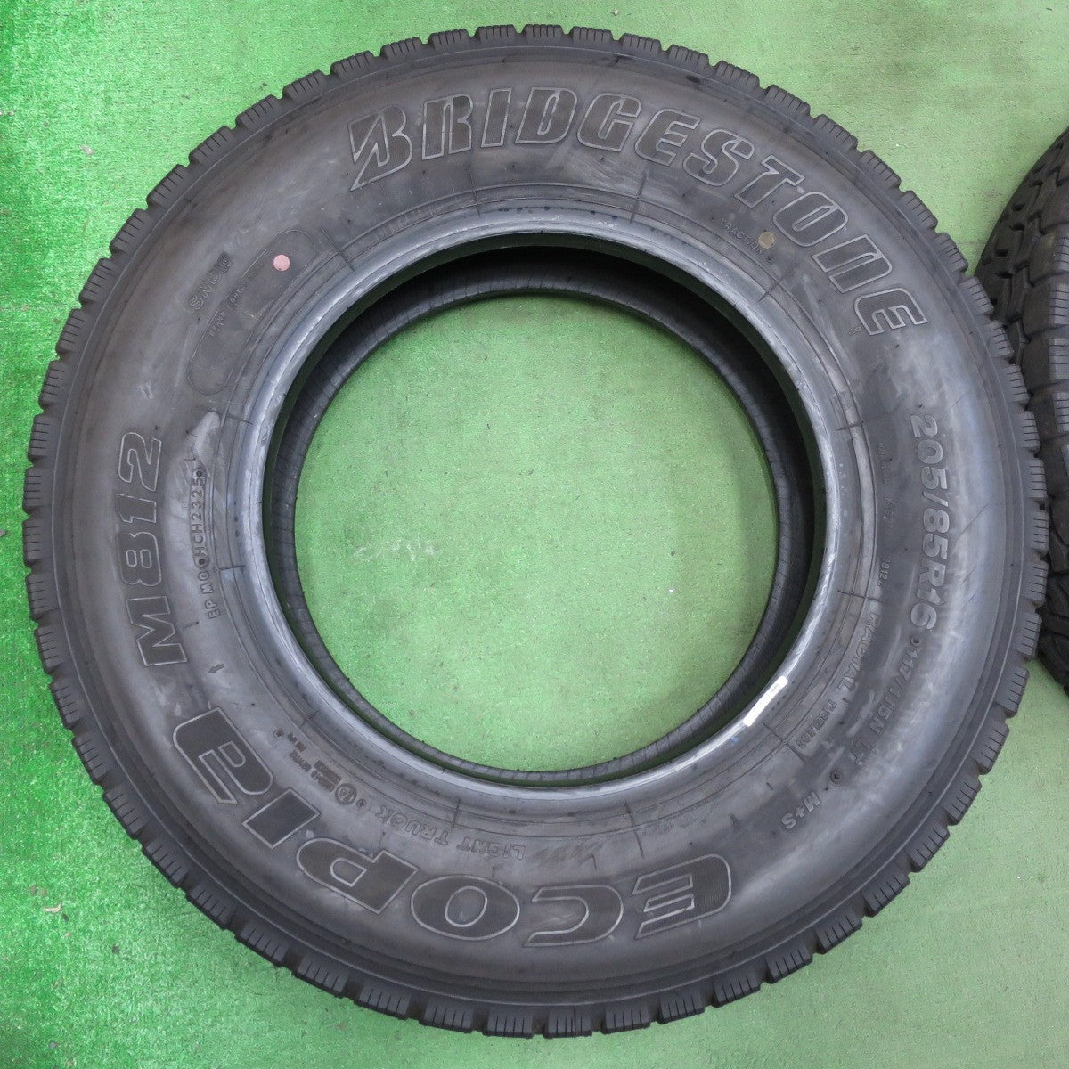 ほぼ未使用!25年!6本★トラック タイヤ 205/85R16 117/115N ブリヂストン エコピア M812 ミックス オールシーズン 16インチ★5101001イスタ